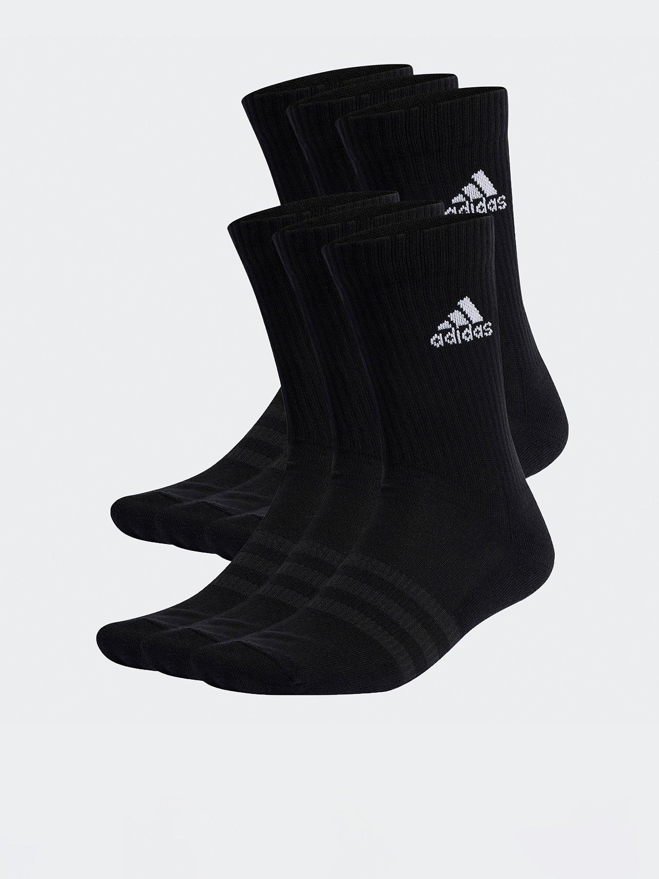 undefined Unisex Cushioned Sportswear Crew Socks - 6 Pack - Black/white