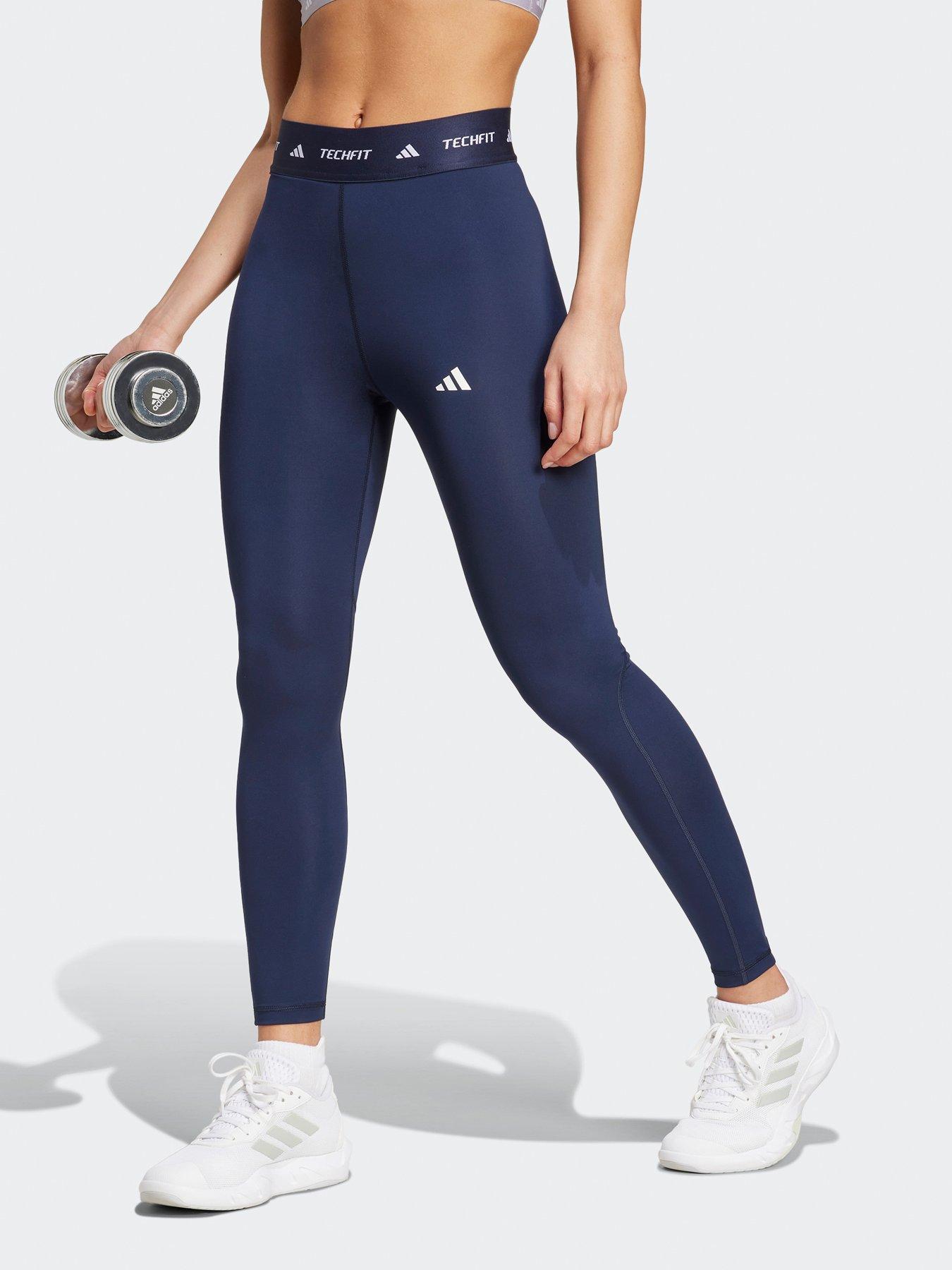 Image 1 of 5 of adidas Womens Training Tech Fit 7/8 Tights - Navy