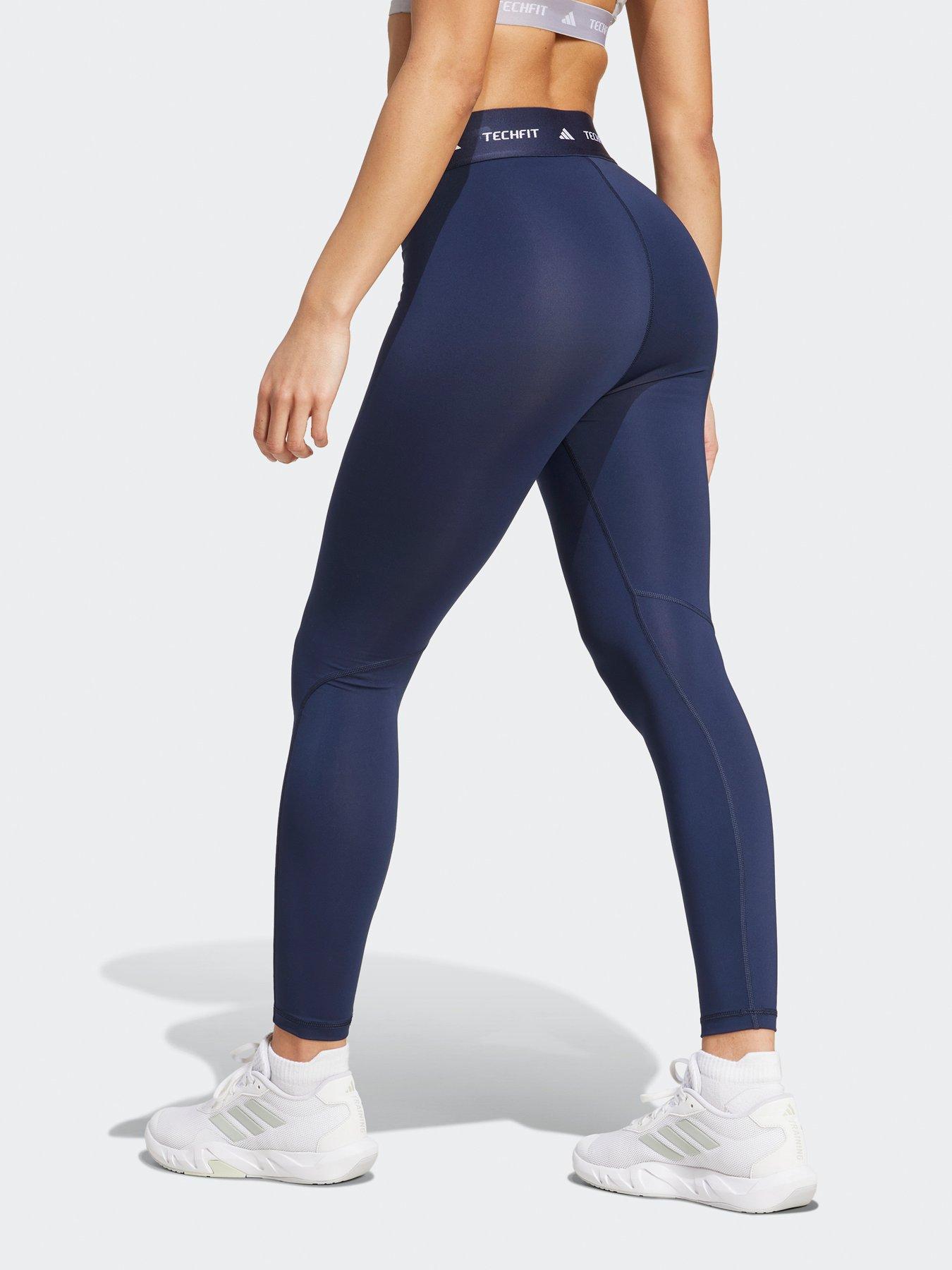 Image 2 of 5 of adidas Womens Training Tech Fit 7/8 Tights - Navy