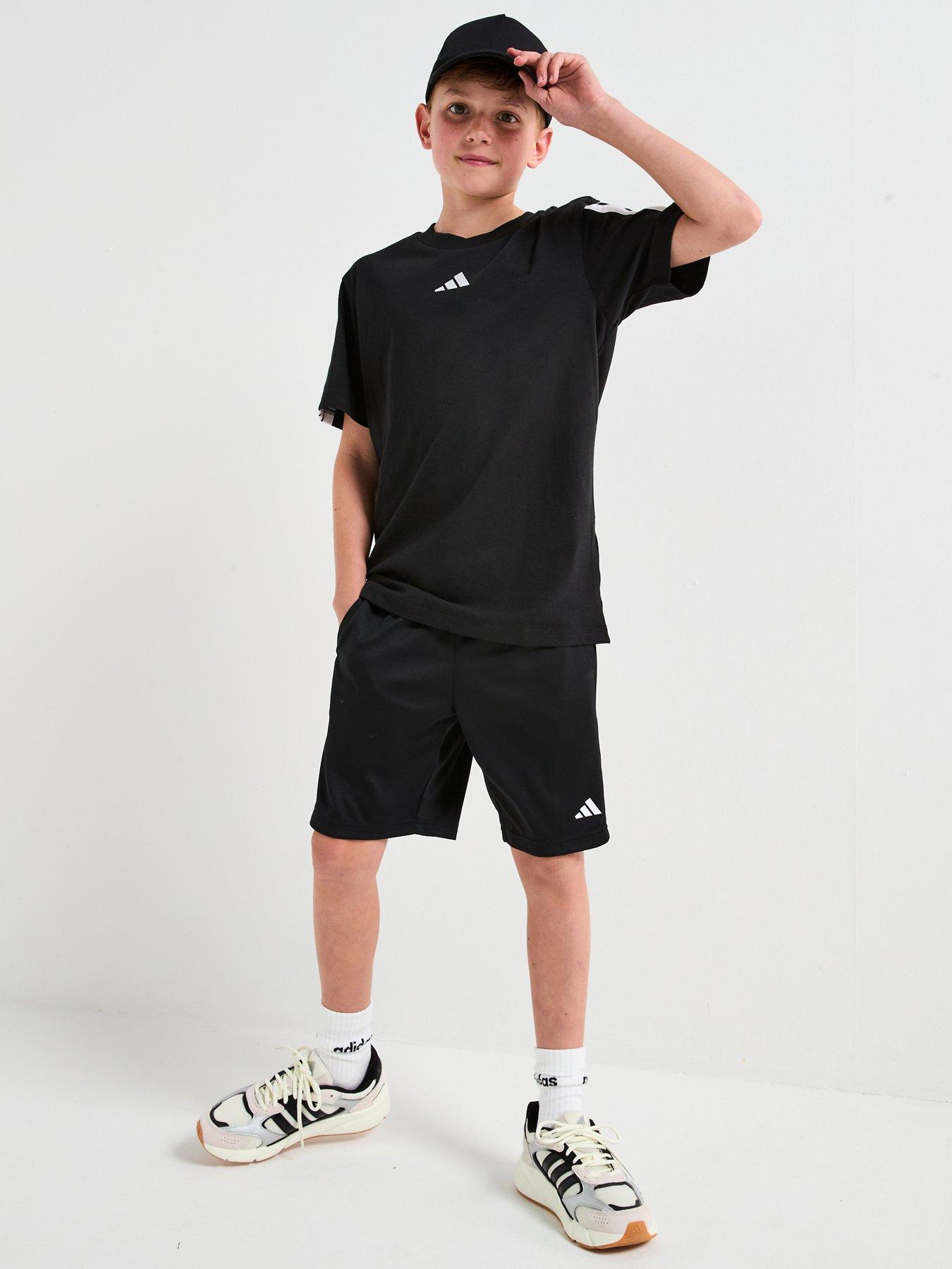 Image 1 of 6 of adidas Junior Boys Train Essentials Shorts - Black/White