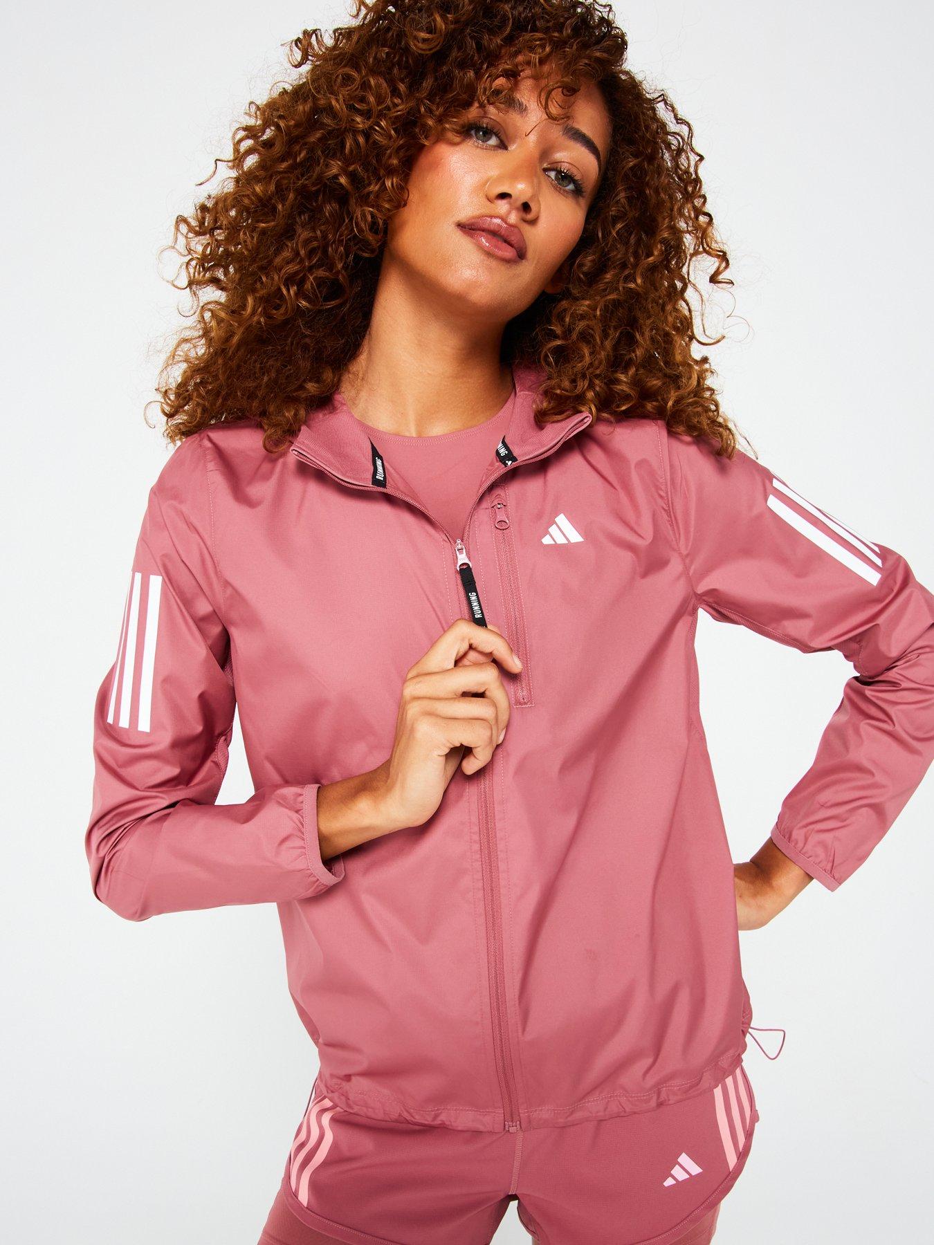 adidas Womens Running Own The Run Jacket Pink Littlewoods