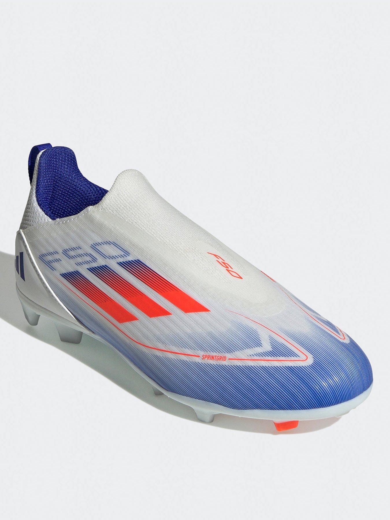 Image 2 of 6 of adidas Junior F50 League Laceless Firm Ground Football Boot -white