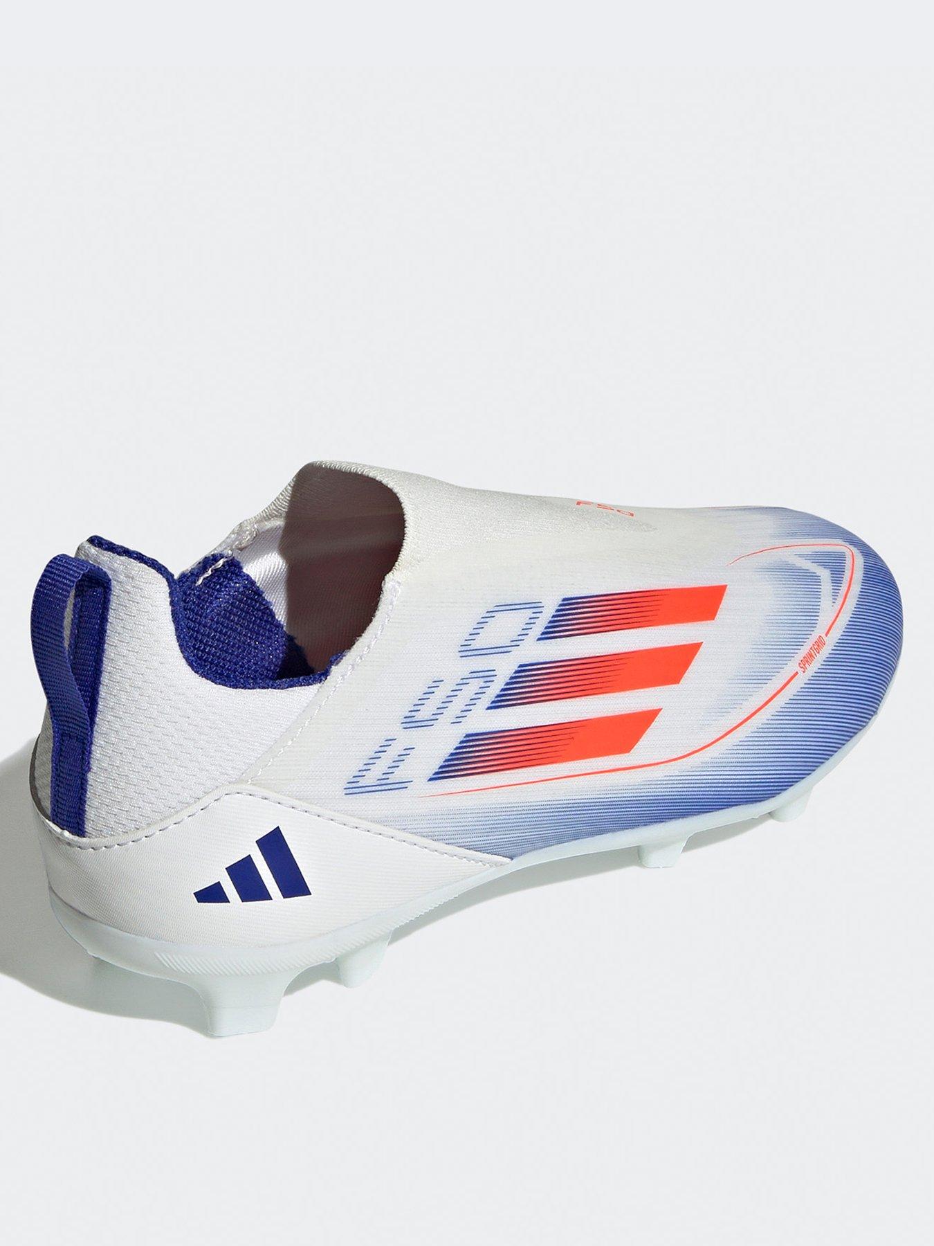 Image 3 of 6 of adidas Junior F50 League Laceless Firm Ground Football Boot -white