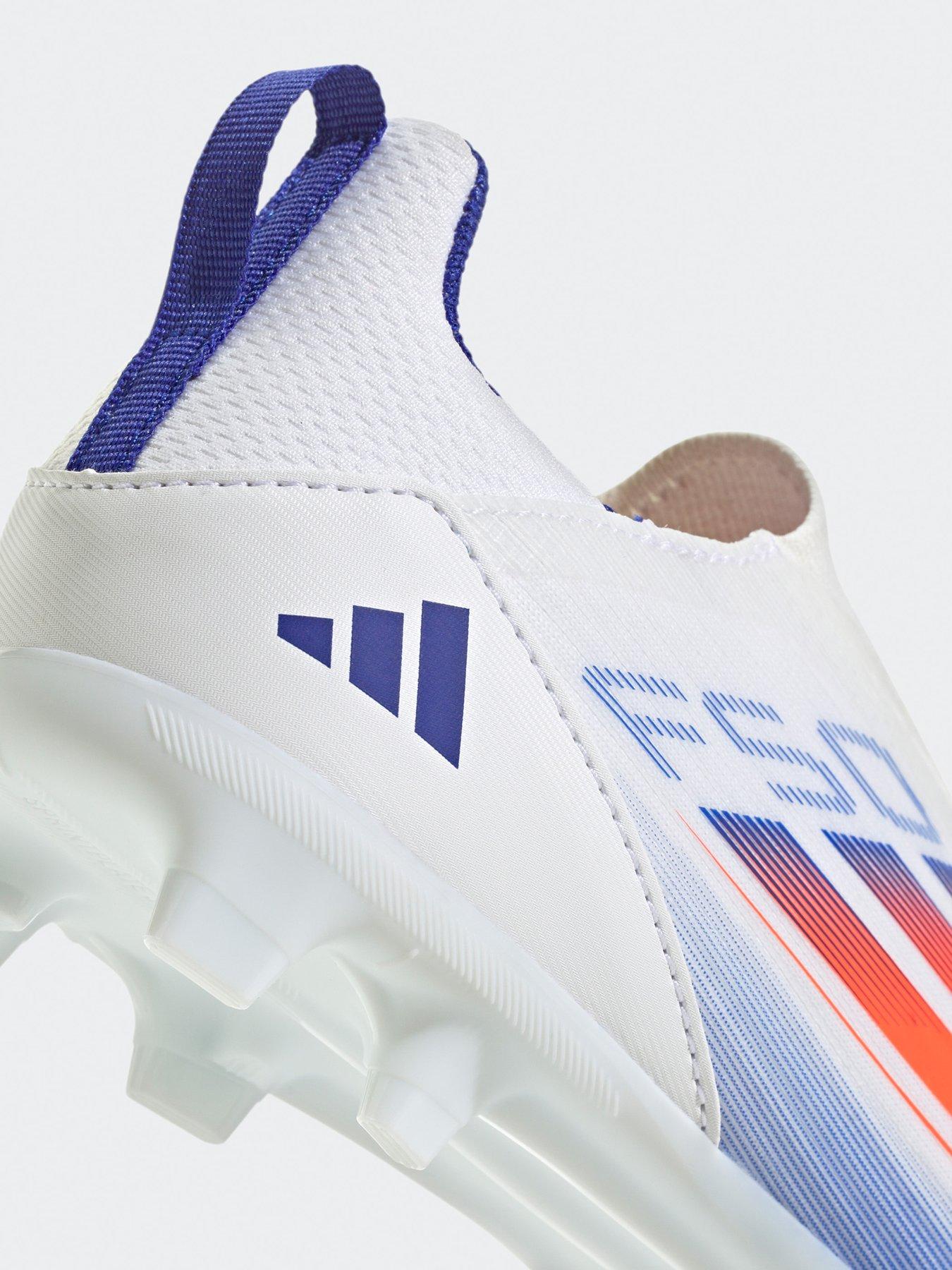 Image 6 of 6 of adidas Junior F50 League Laceless Firm Ground Football Boot -white