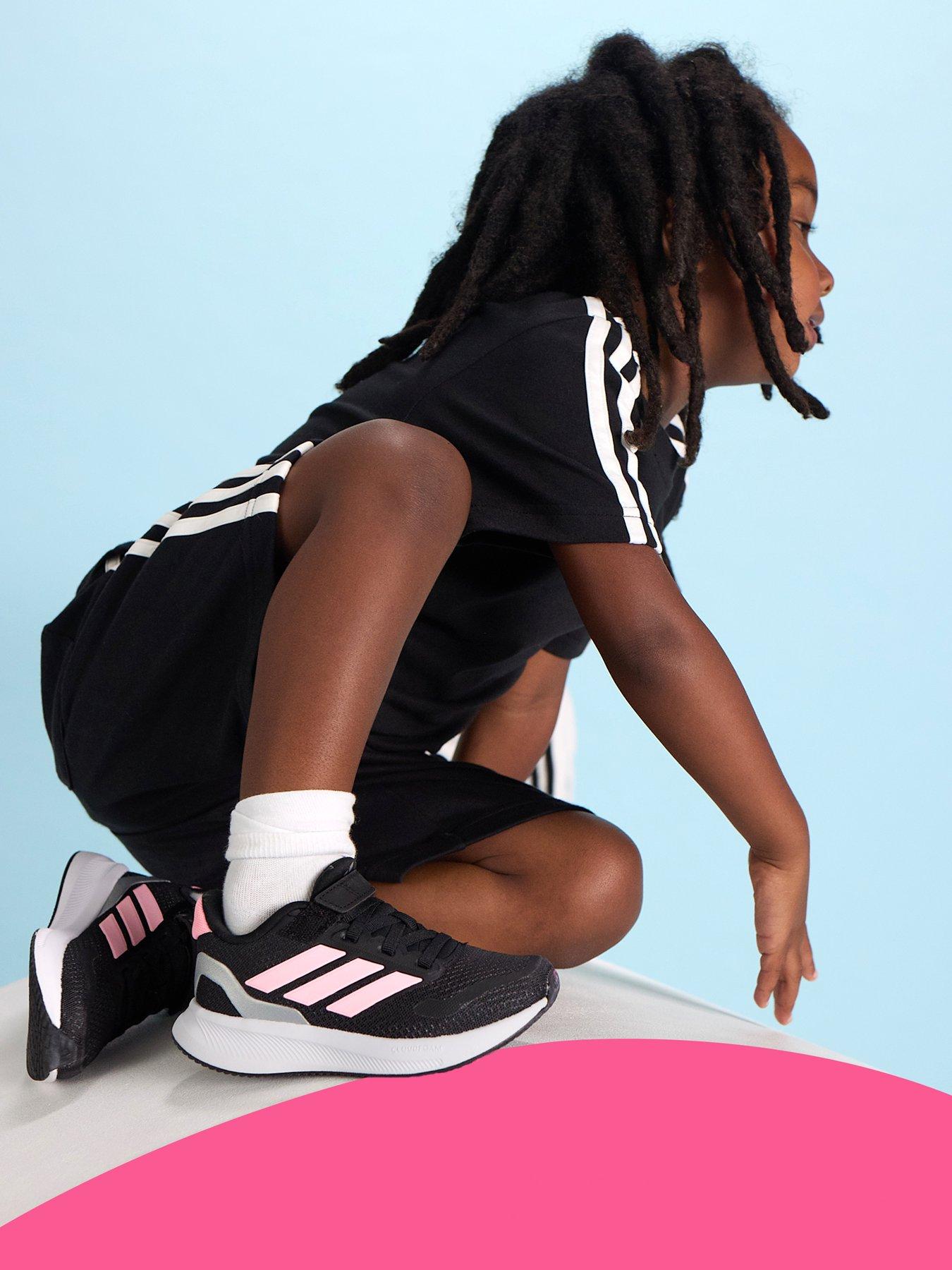 adidas Girls Kids Running Runfalcon Trainers Black Littlewoods
