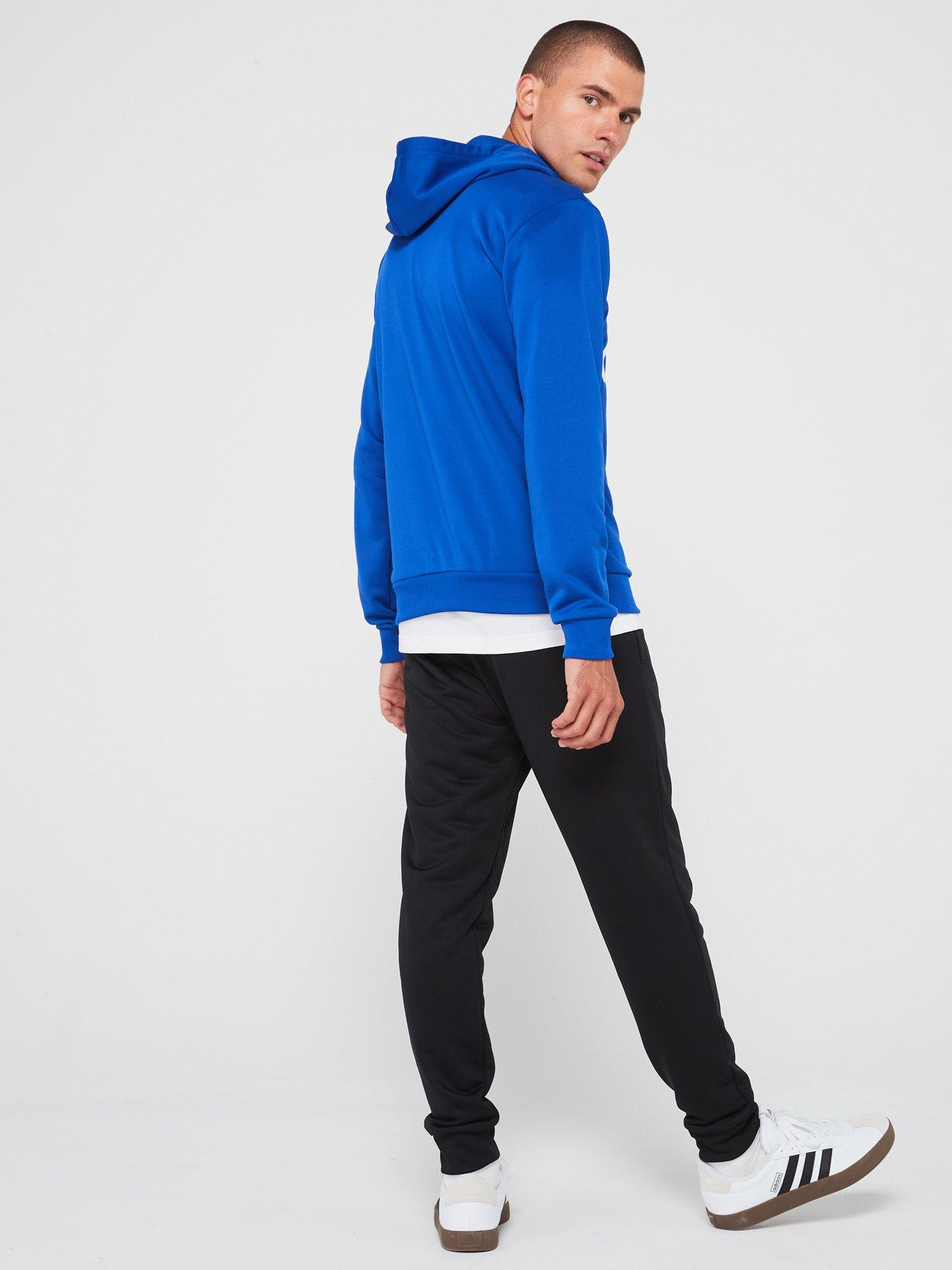 Image 2 of 6 of adidas Sportswear Mens French Terry Hooded Tracksuit - Blue