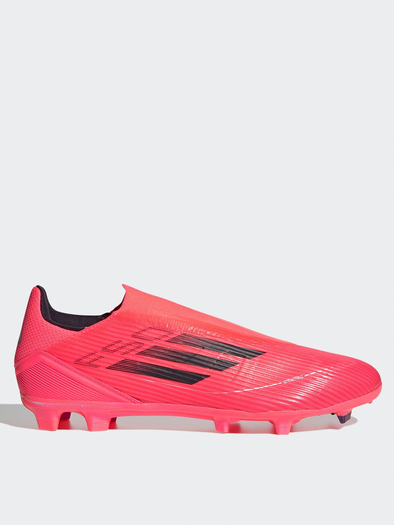 adidas Mens F50 League Laceless Firm Ground Football Boot Red