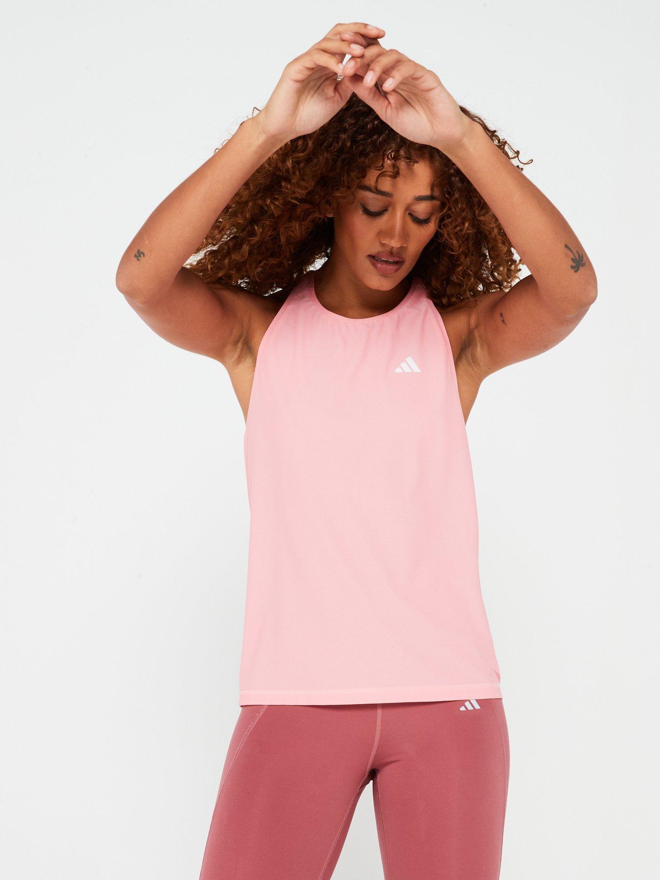 adidas Womens Running Own The Run Tank - Pink | Littlewoods