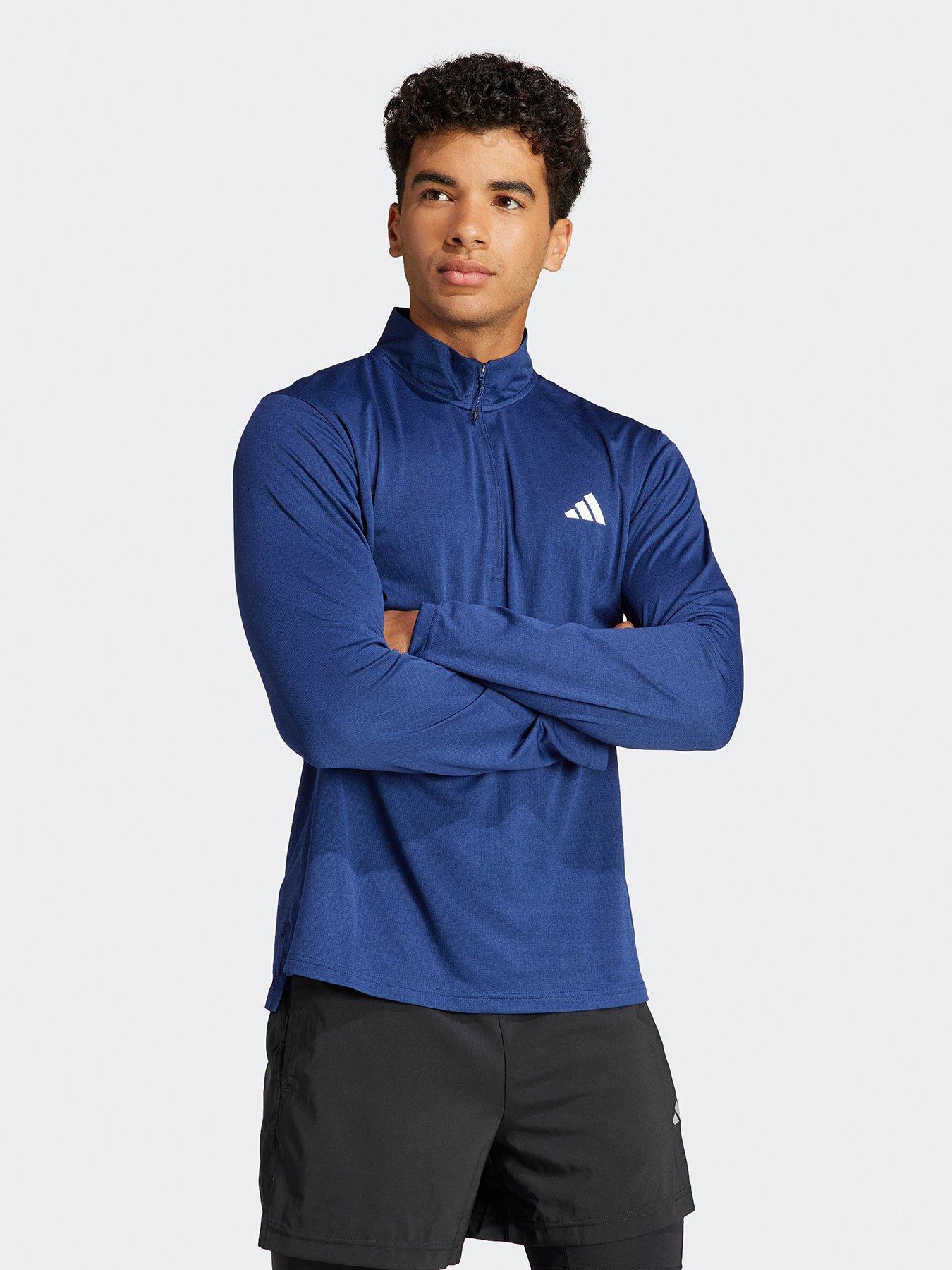 undefined Mens Train Essentials 1/4 Zip Top - Navy