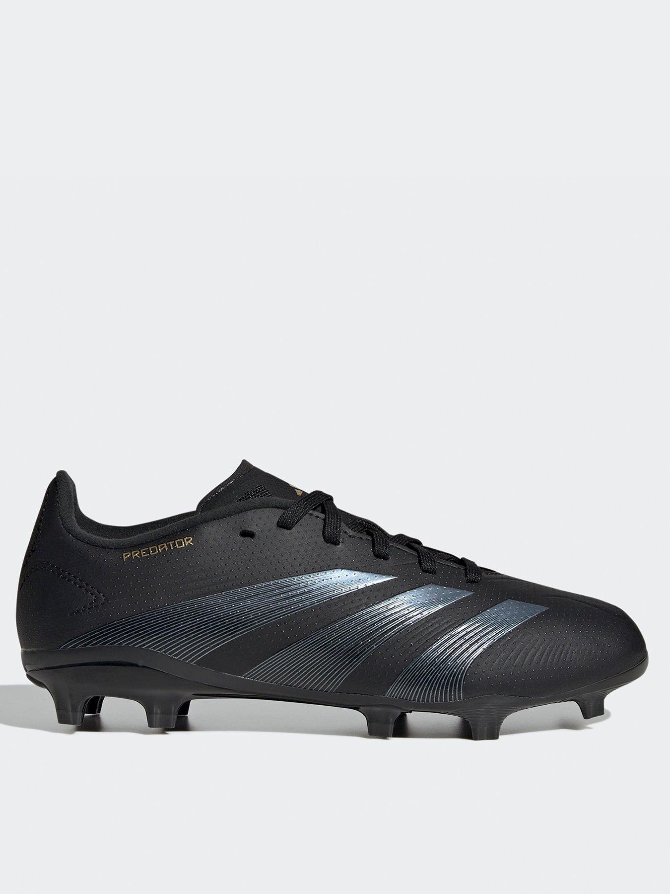 adidas Junior Predator Club Firm Ground Football Boot black gold littlewoods