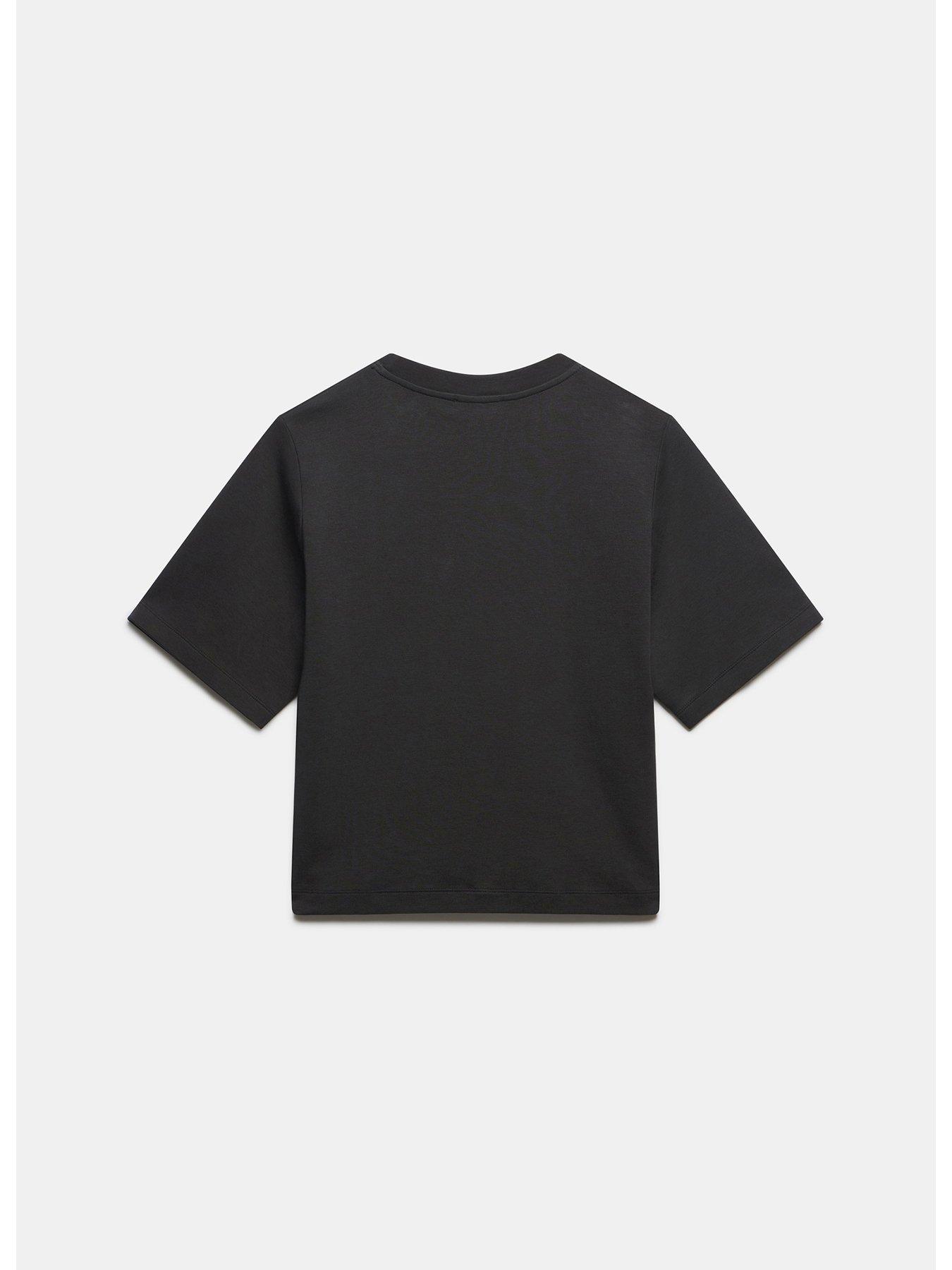  image of mint-velvet-black-ultimate-cotton-t-shirt