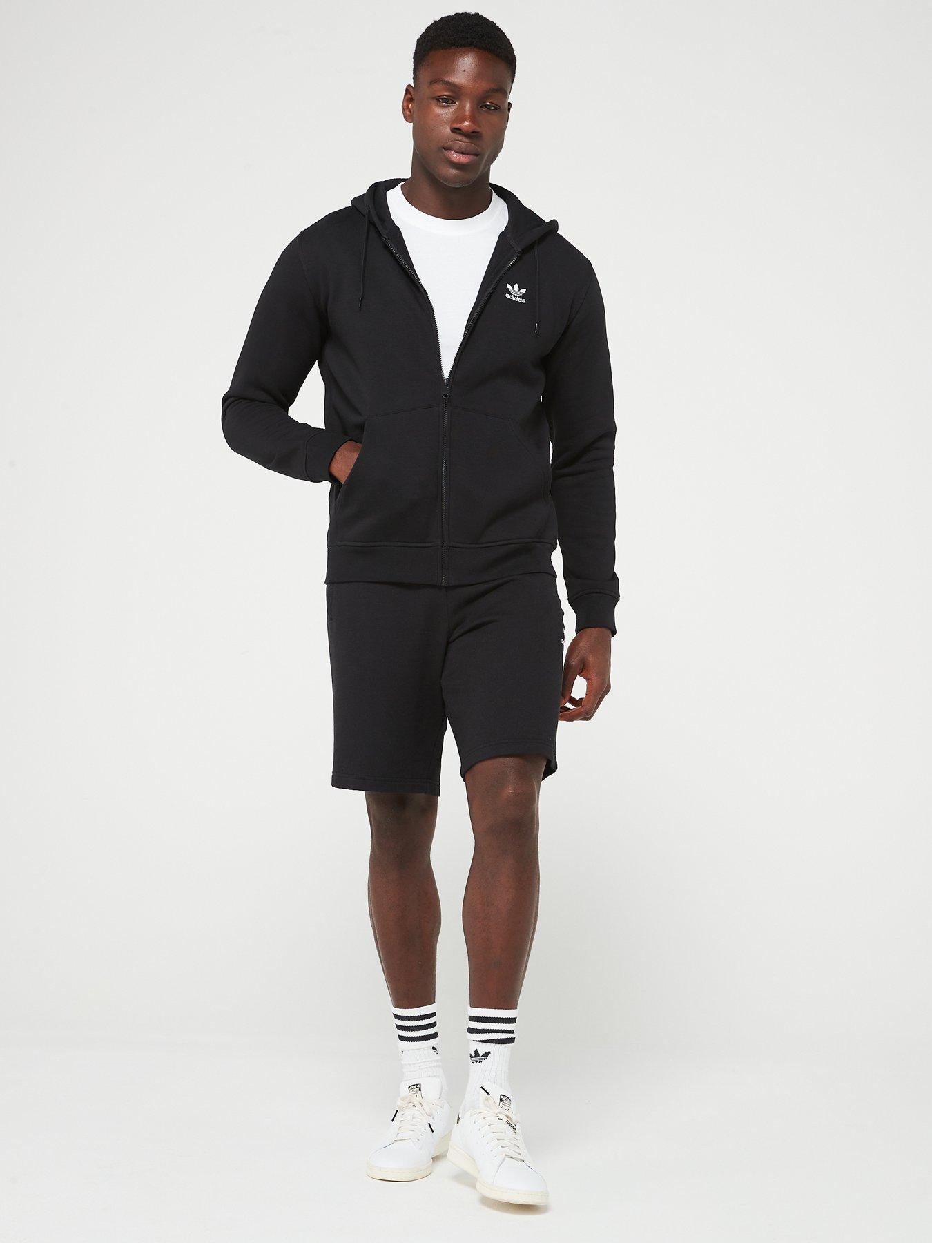  image of adidas-originals-mens-essentials-full-zip-hoodie-black