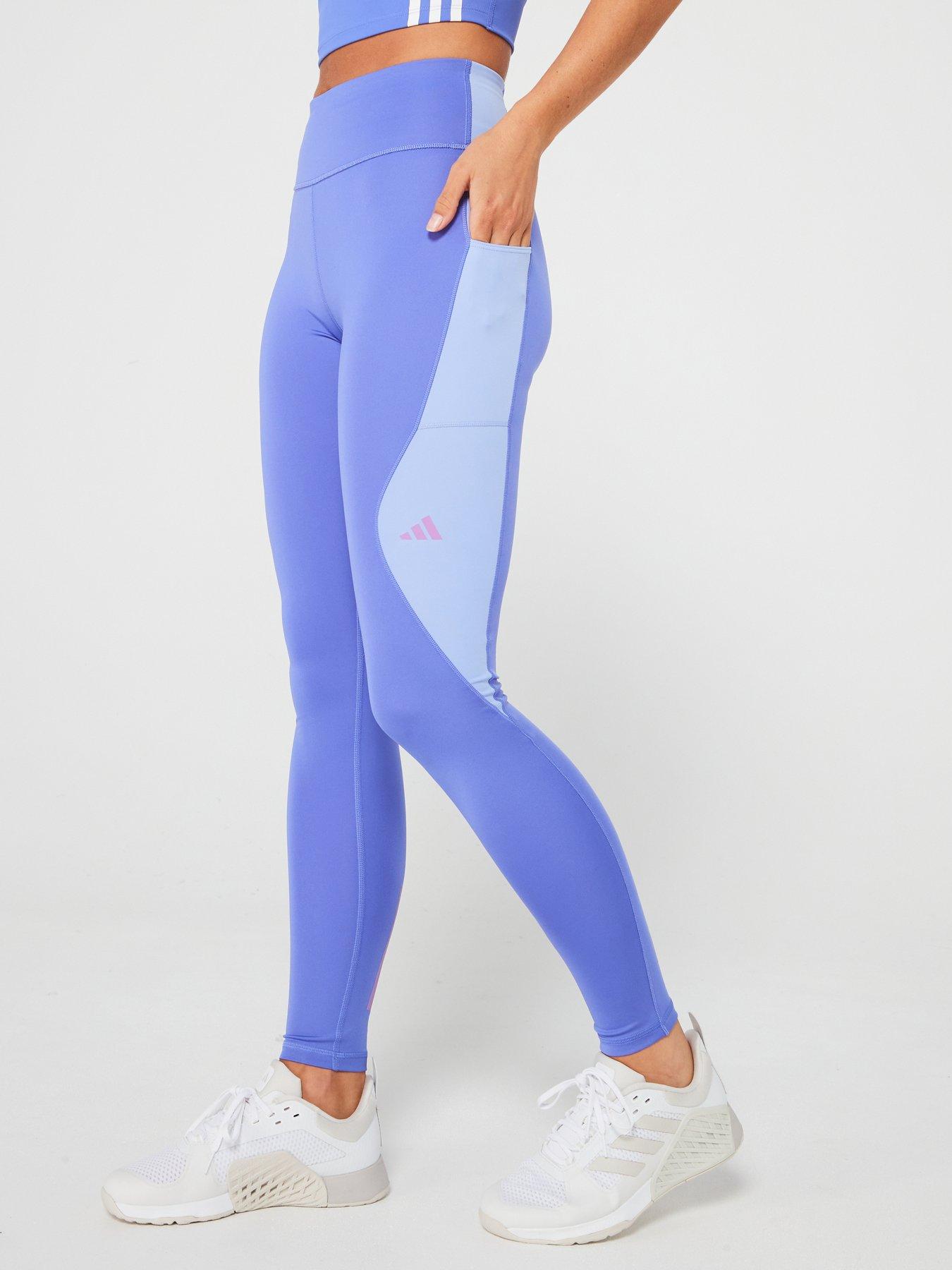 undefined Womens Running Own The Run Colourblock Tights - Blue
