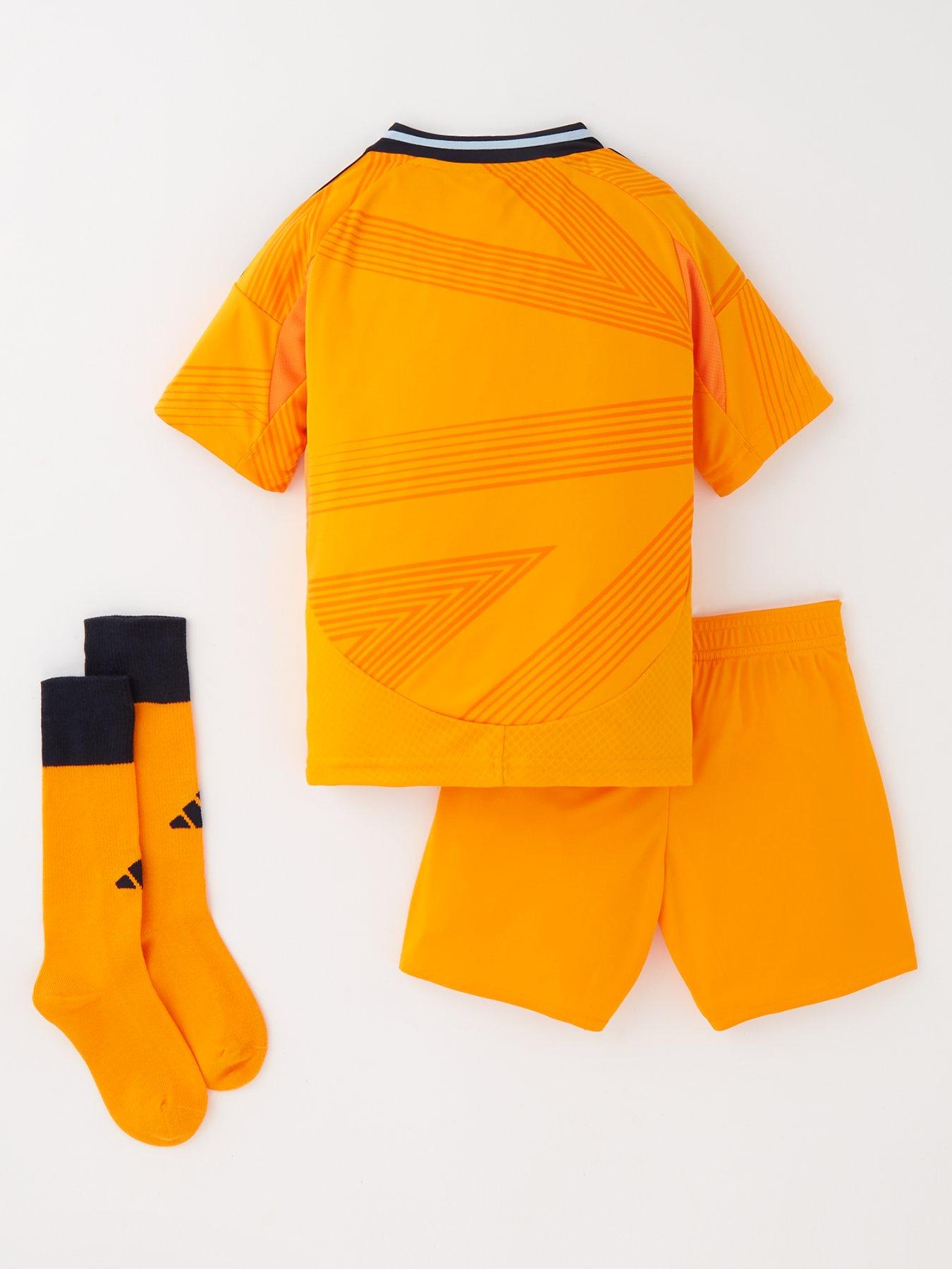 adidas Real Madrid Mini Kit 24/25 Away Full Kit Orange Littlewoods