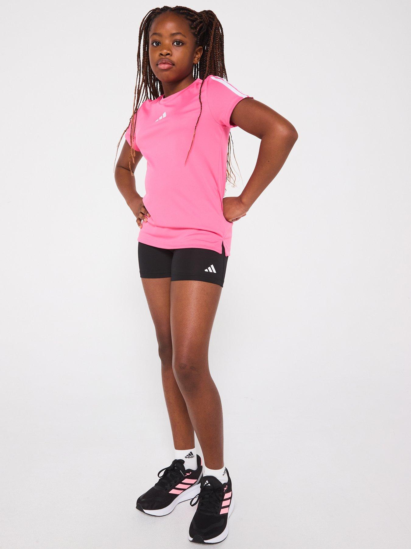 adidas Junior Girls Training Tech Fit Short Tights - Black