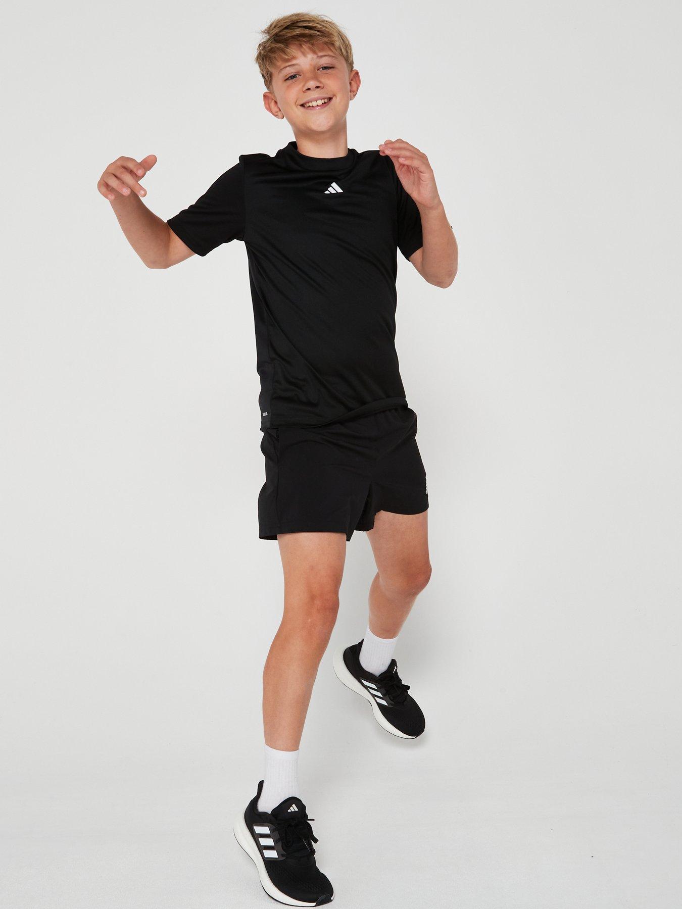  image of adidas-junior-boys-train-essentials-t-shirt-blackwhite