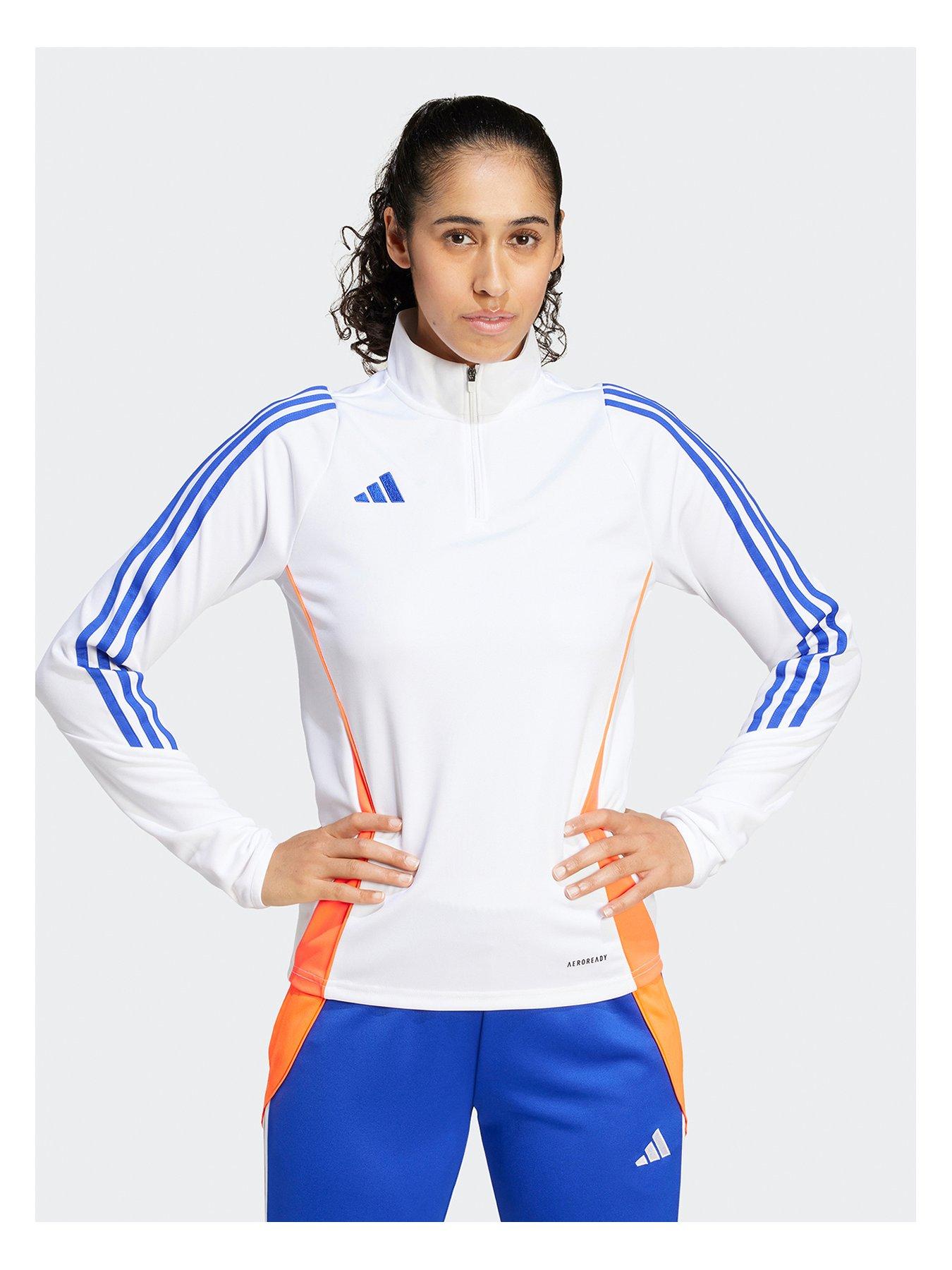 undefined Womens Tiro 24 Training Track Top -white/blue