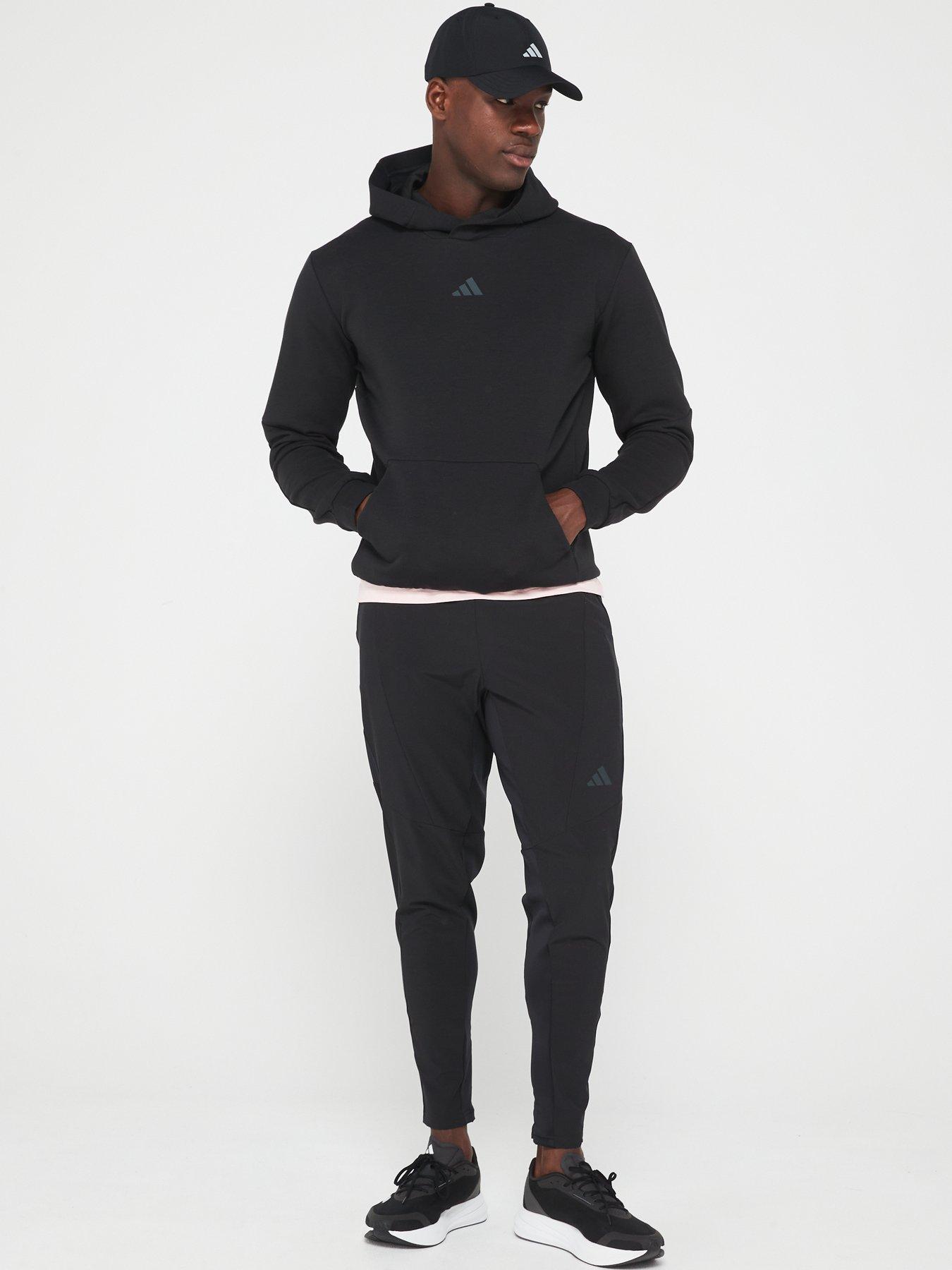  image of adidas-mens-training-designed-4-training-pull-over-hoodie-black-navy