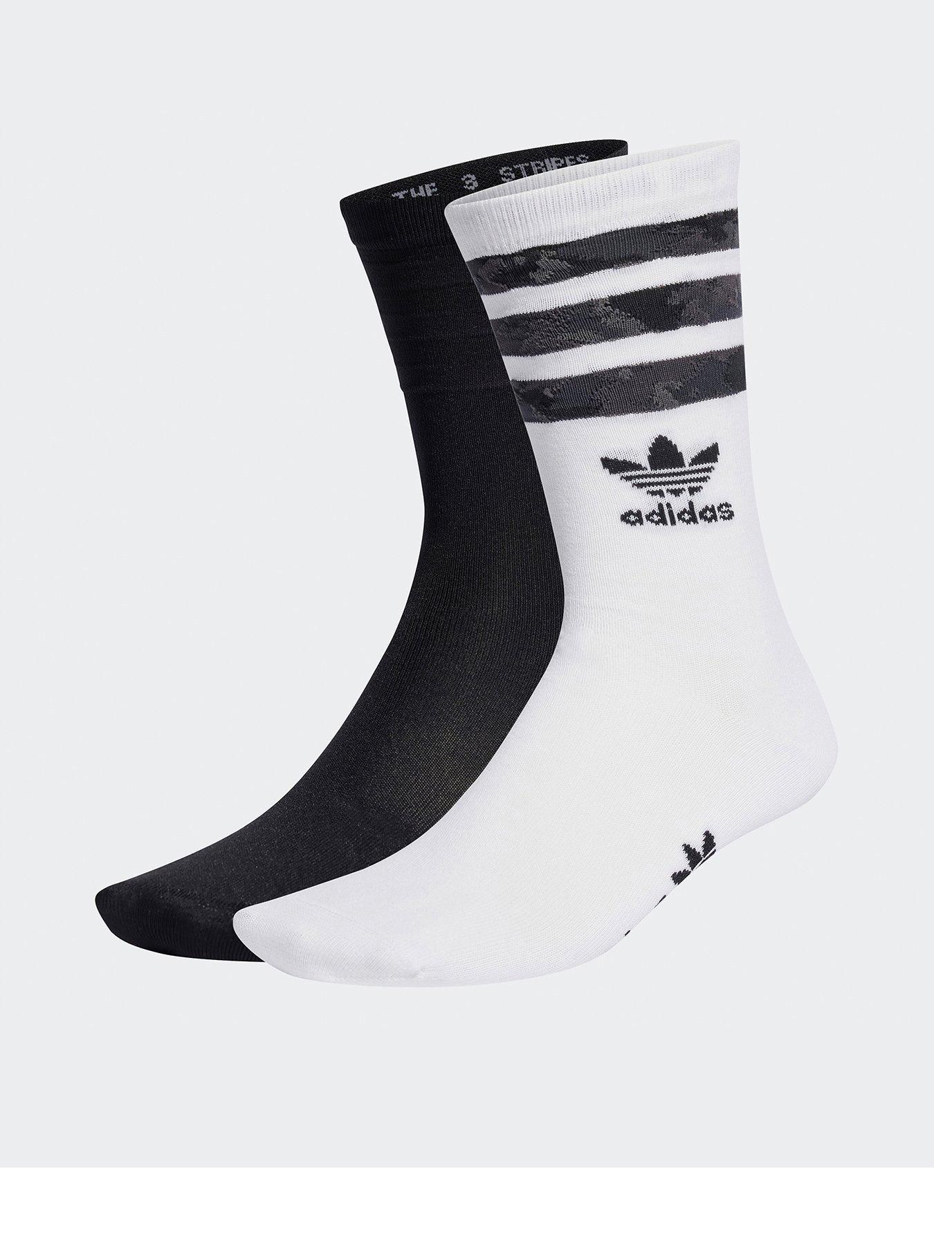undefined Unisex Camoflage Crew Socks - 2 Pack - Black/white
