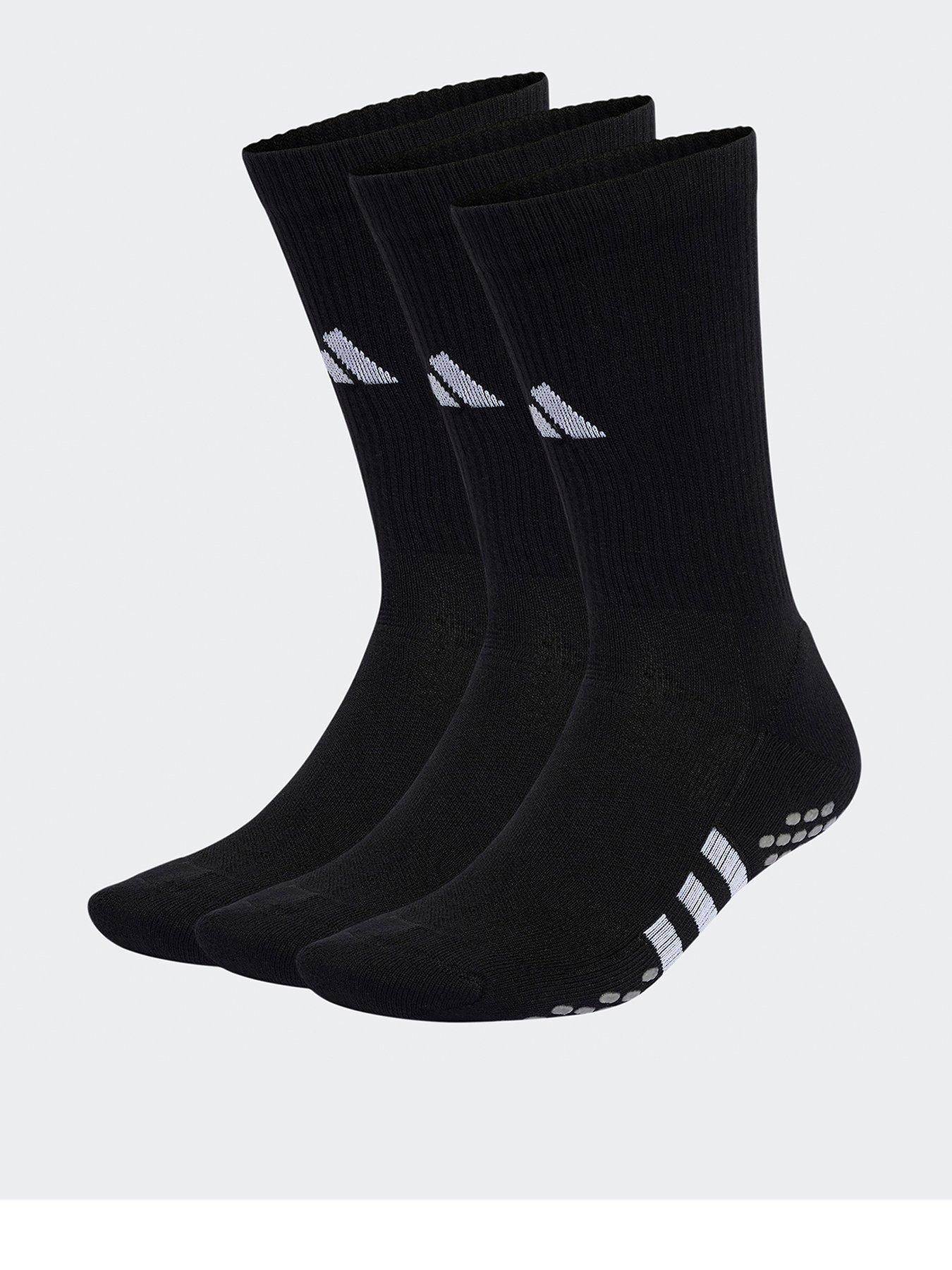 undefined Unisex Adult Training Cushioned Graphic Crew 3pk Socks - Black