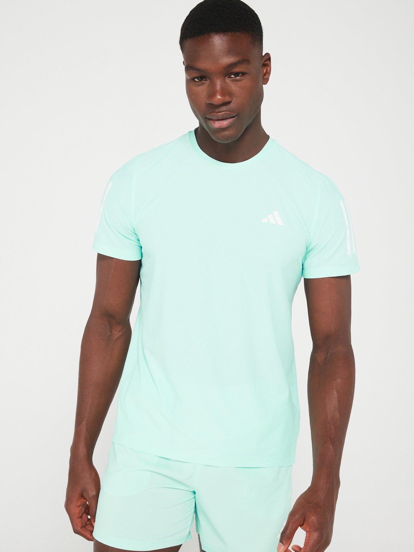 adidas Mens Running Own The Run T-shirt Green Littlewoods