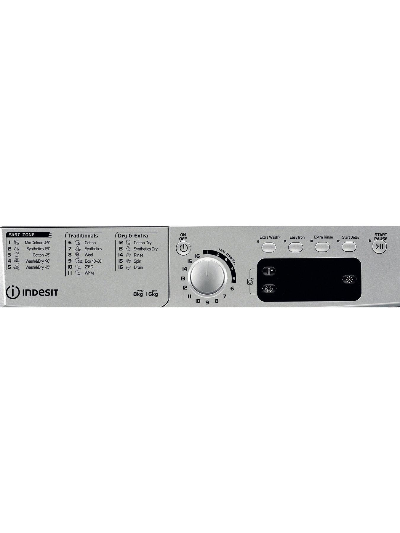  image of indesit-ewde861483s-8kg-washer-dryer-silver