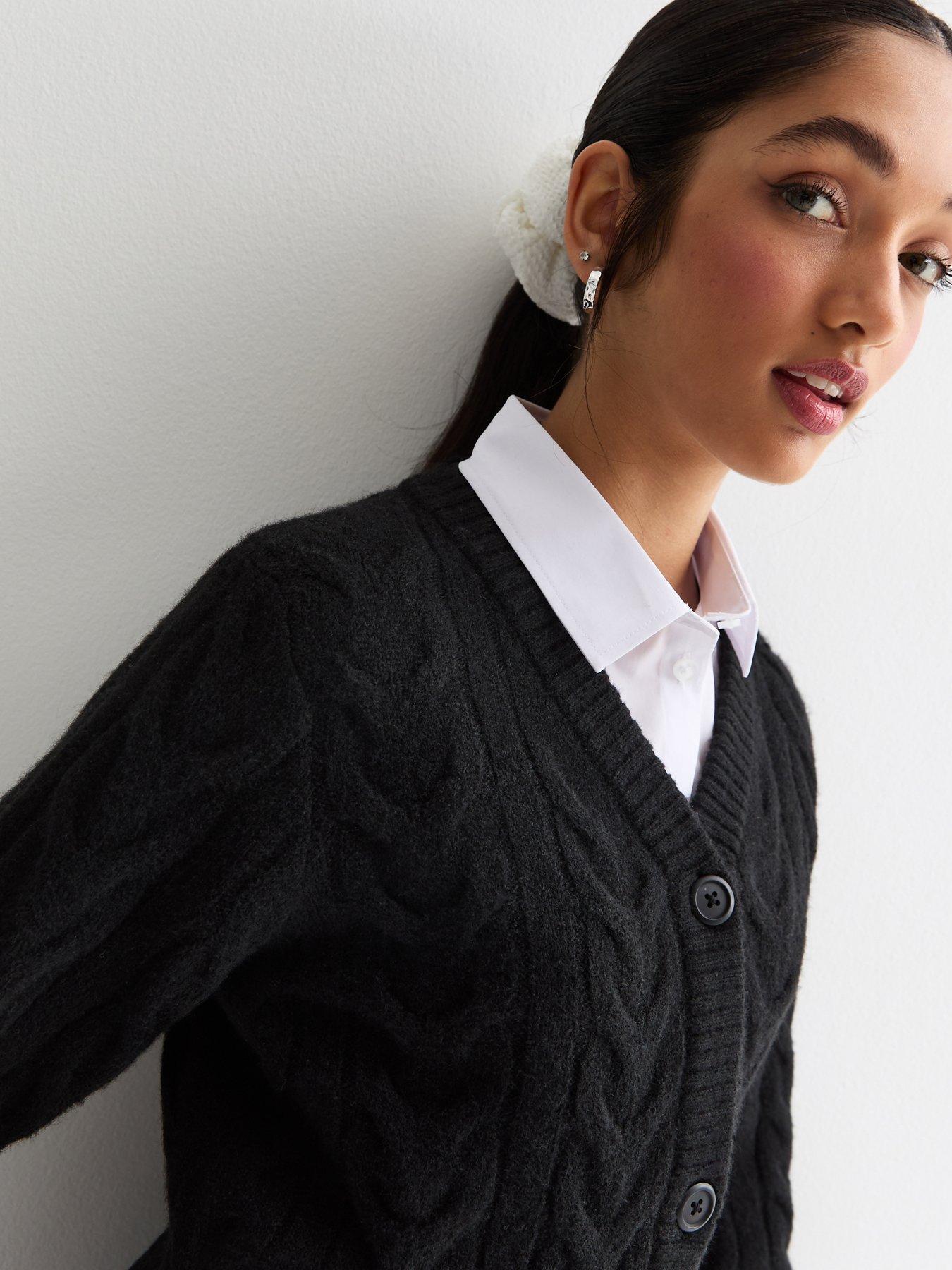 Midi Cardigan Long Black Cardigan New Look New Look 915 Girls