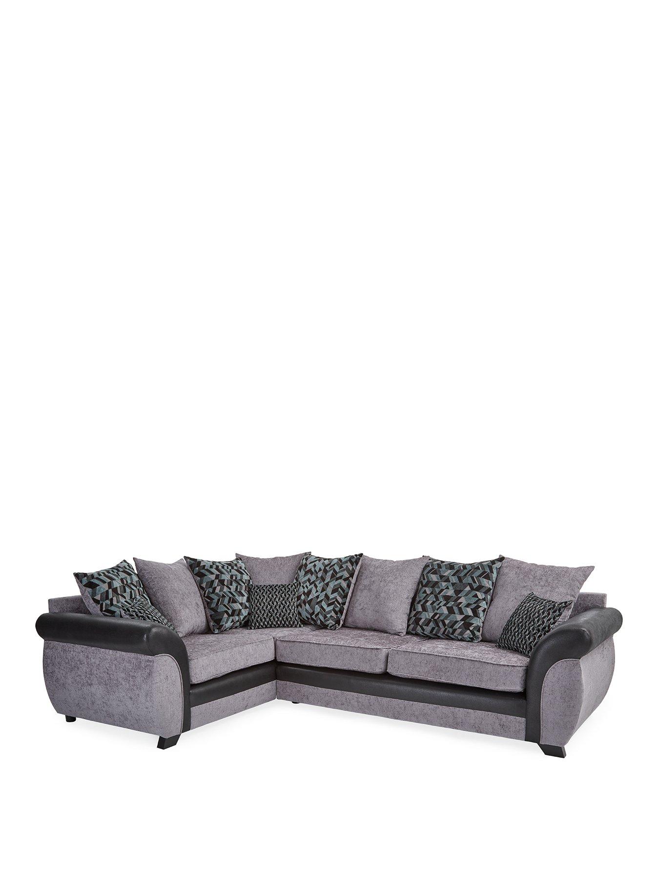 Image 2 of 6 of The Very Collection Narva Fabric/Faux Leather Left Hand Corner Group Sofa&nbsp;- Made to Order&nbsp;in the UK