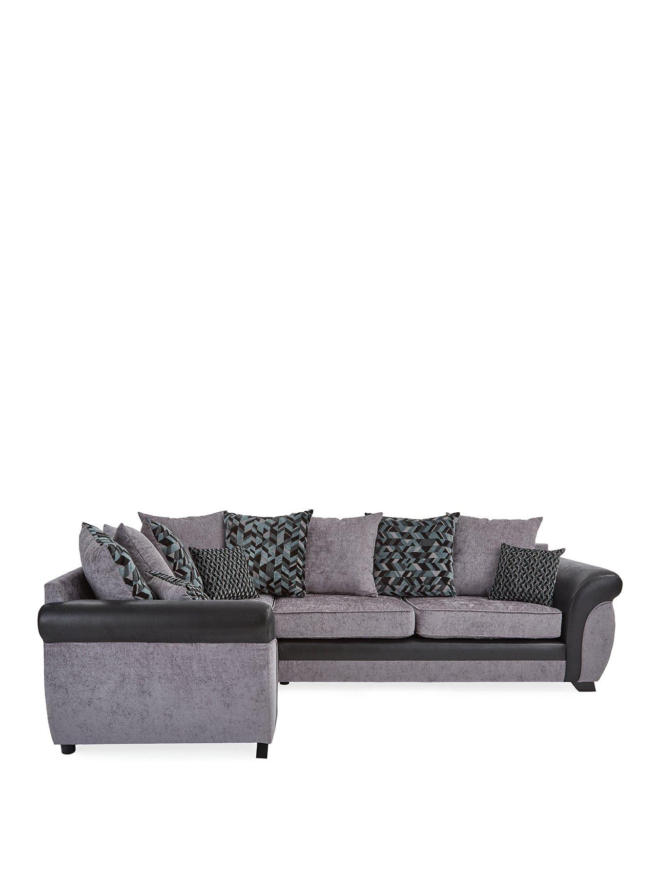 Image 3 of 6 of The Very Collection Narva Fabric/Faux Leather Left Hand Corner Group Sofa&nbsp;- Made to Order&nbsp;in the UK