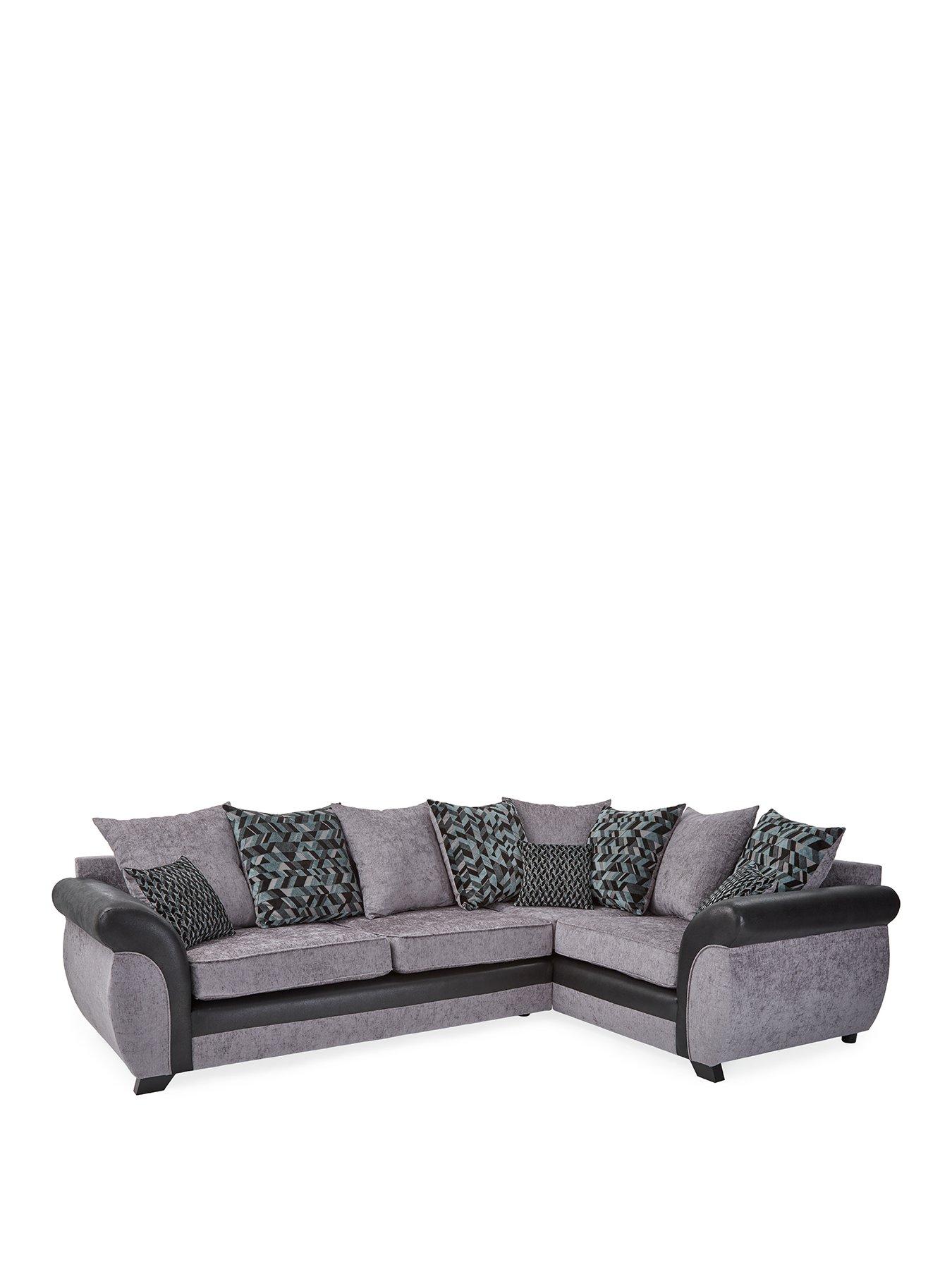 Image 2 of 6 of The Very Collection Narva Fabric/Faux Leather Right Hand Corner Group Sofa&nbsp;- Made to Order in the UK