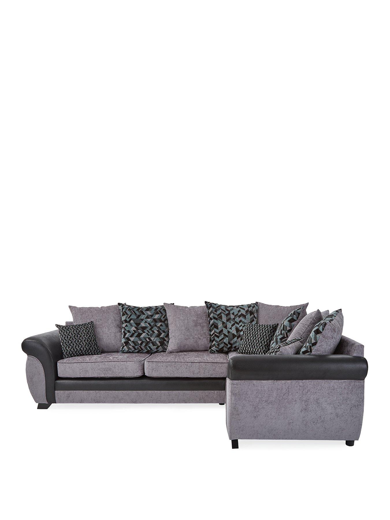 Image 3 of 6 of The Very Collection Narva Fabric/Faux Leather Right Hand Corner Group Sofa&nbsp;- Made to Order in the UK