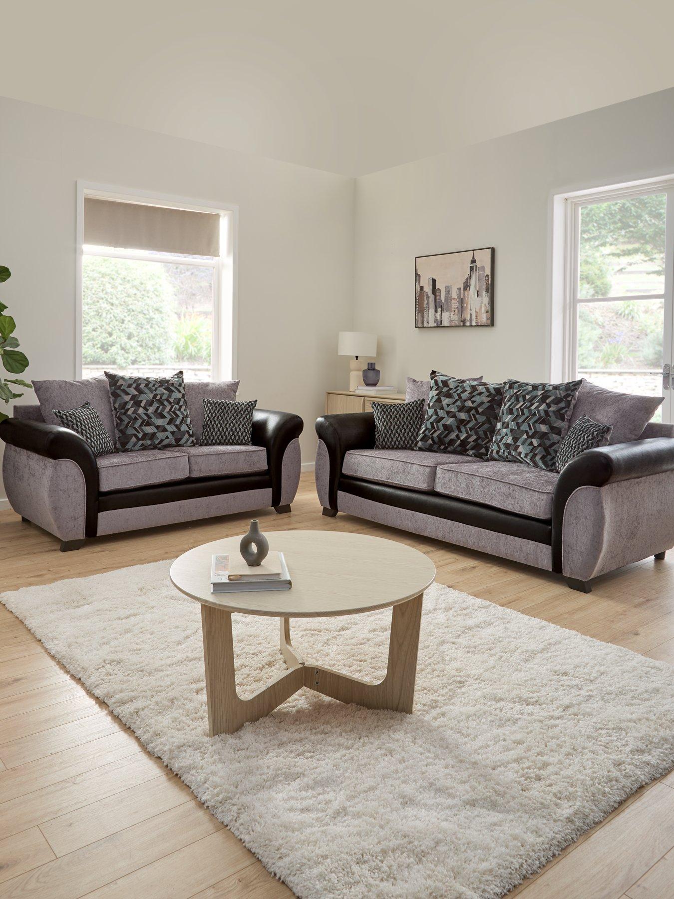 The Very Collection Narva Fabric/Faux Leather 3 + 2 Seater Sofa Set (Buy  &  SAVE!) - Made to Order in the UK