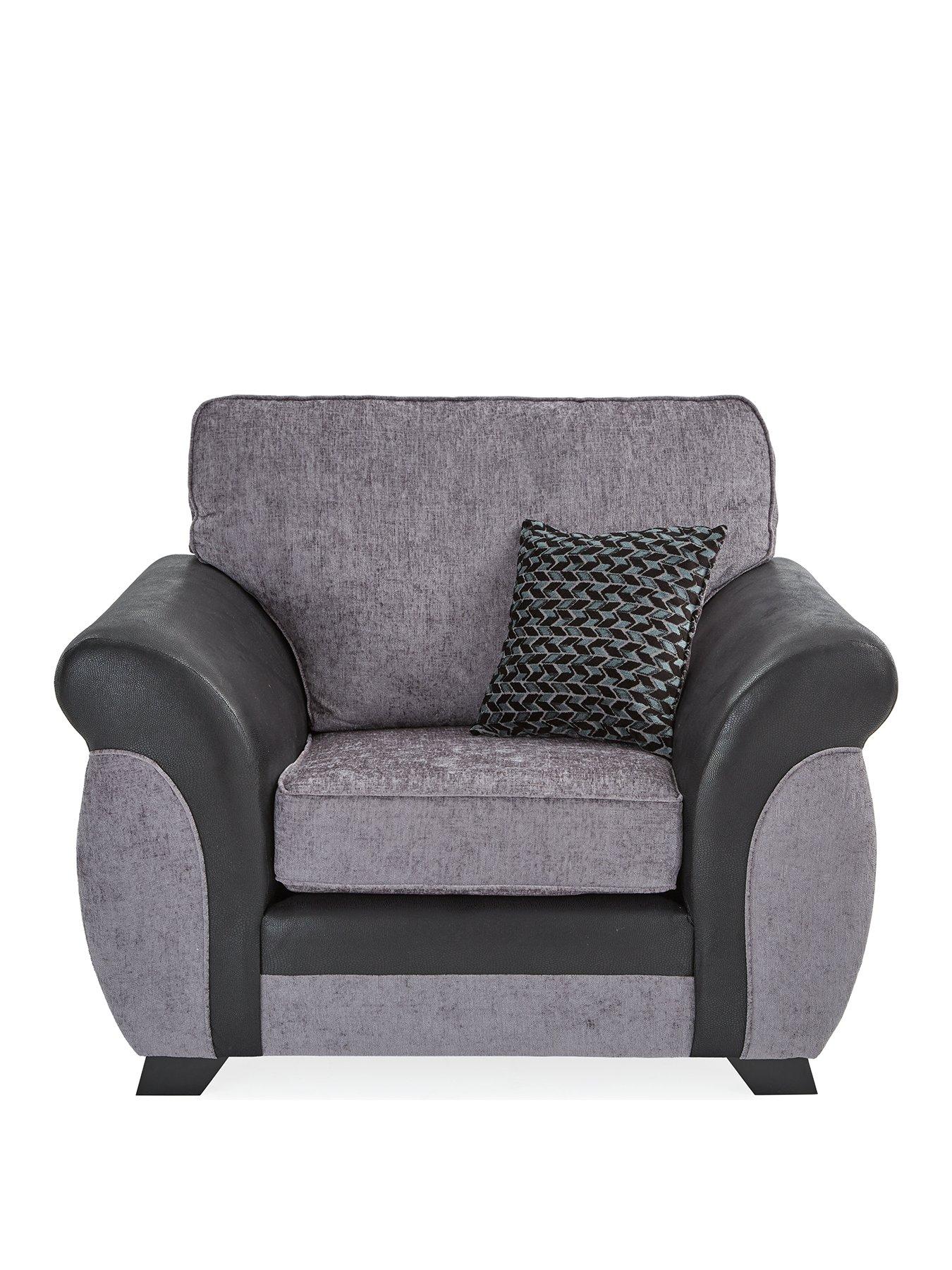 Image 2 of 7 of Very Home Narva Fabric/Faux Leather Armchair