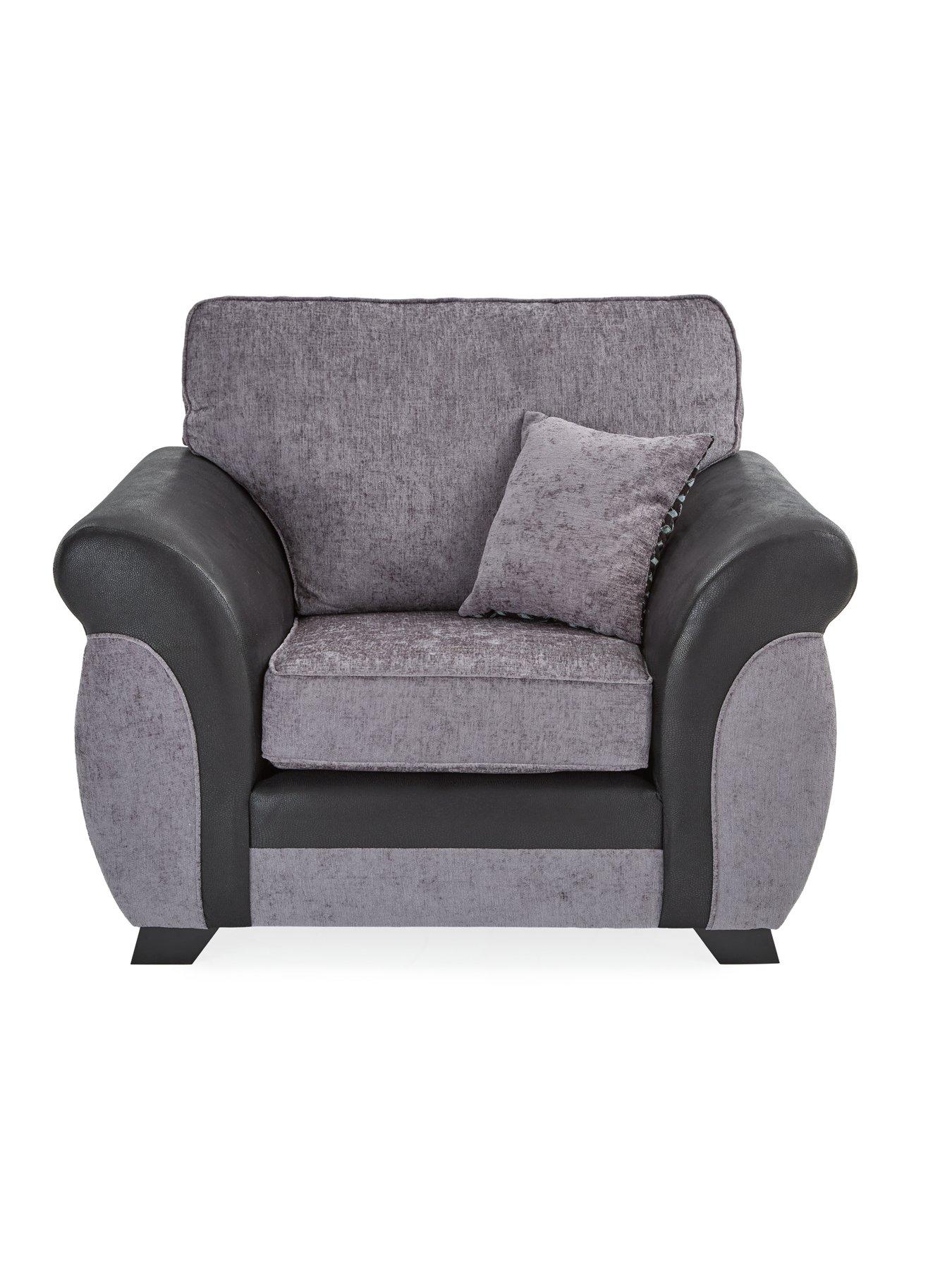 Image 5 of 7 of Very Home Narva Fabric/Faux Leather Armchair