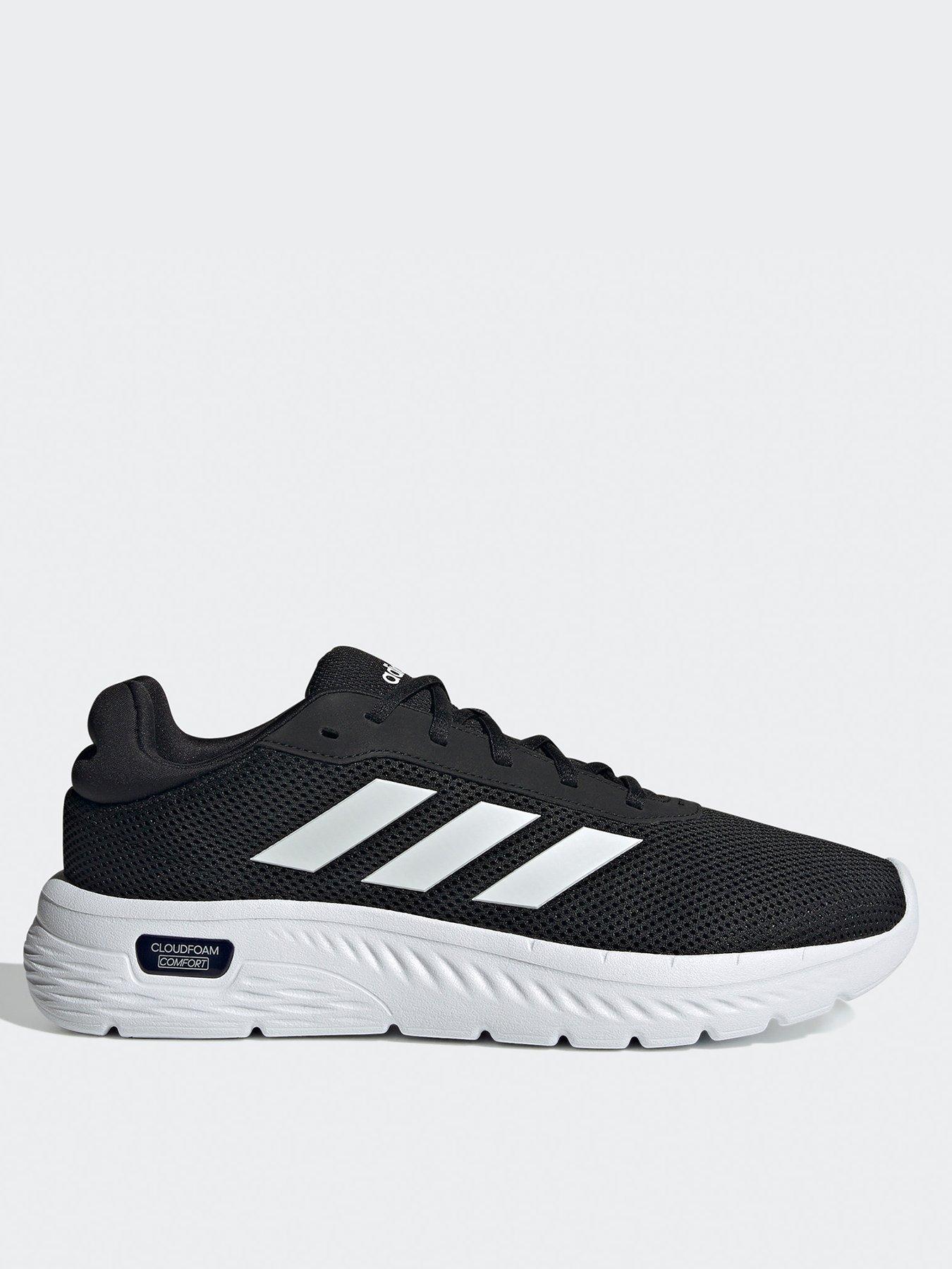 Men s Cloudfoam Comfy Trainers Black White