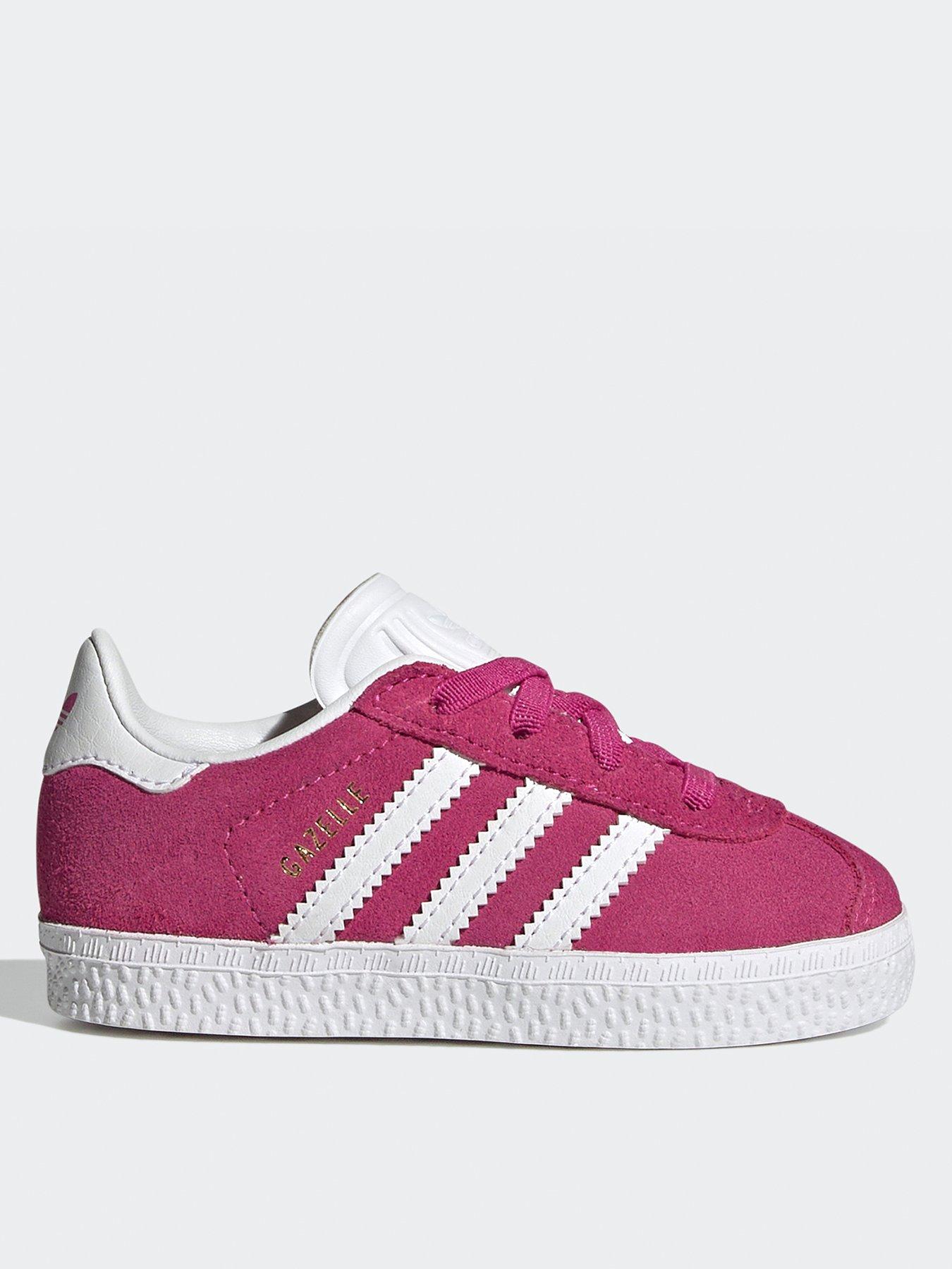 adidas Originals Unisex Infant Gazelle Elastic Trainers Red littlewoods