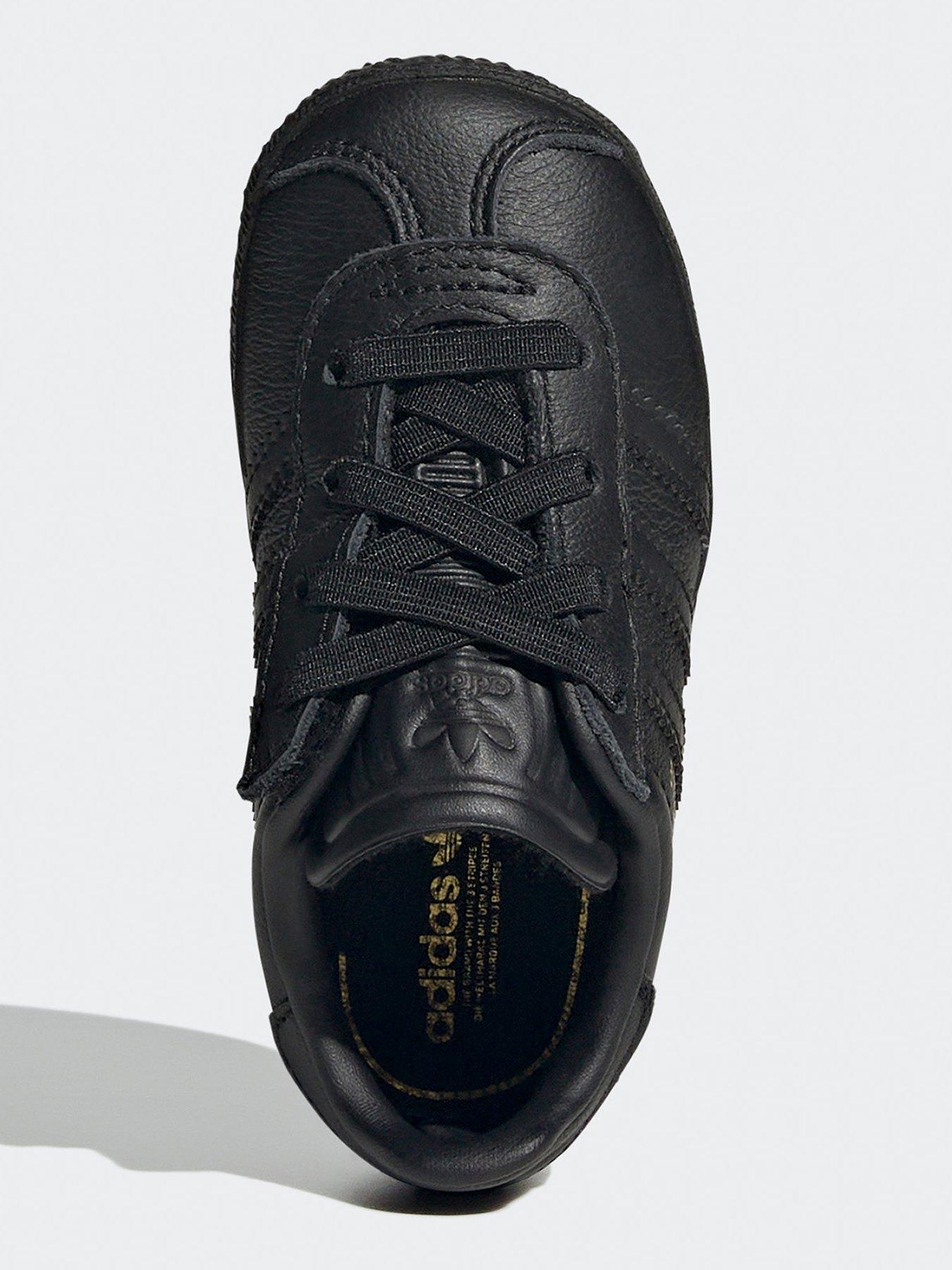  image of adidas-originals-unisex-infant-gazelle-elastic-trainers---black