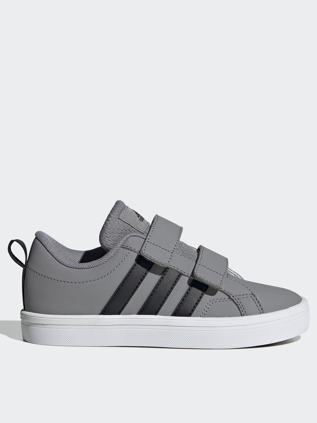 undefined Kid's Vs Pace 2.0 Velcro Trainers  - Grey/black