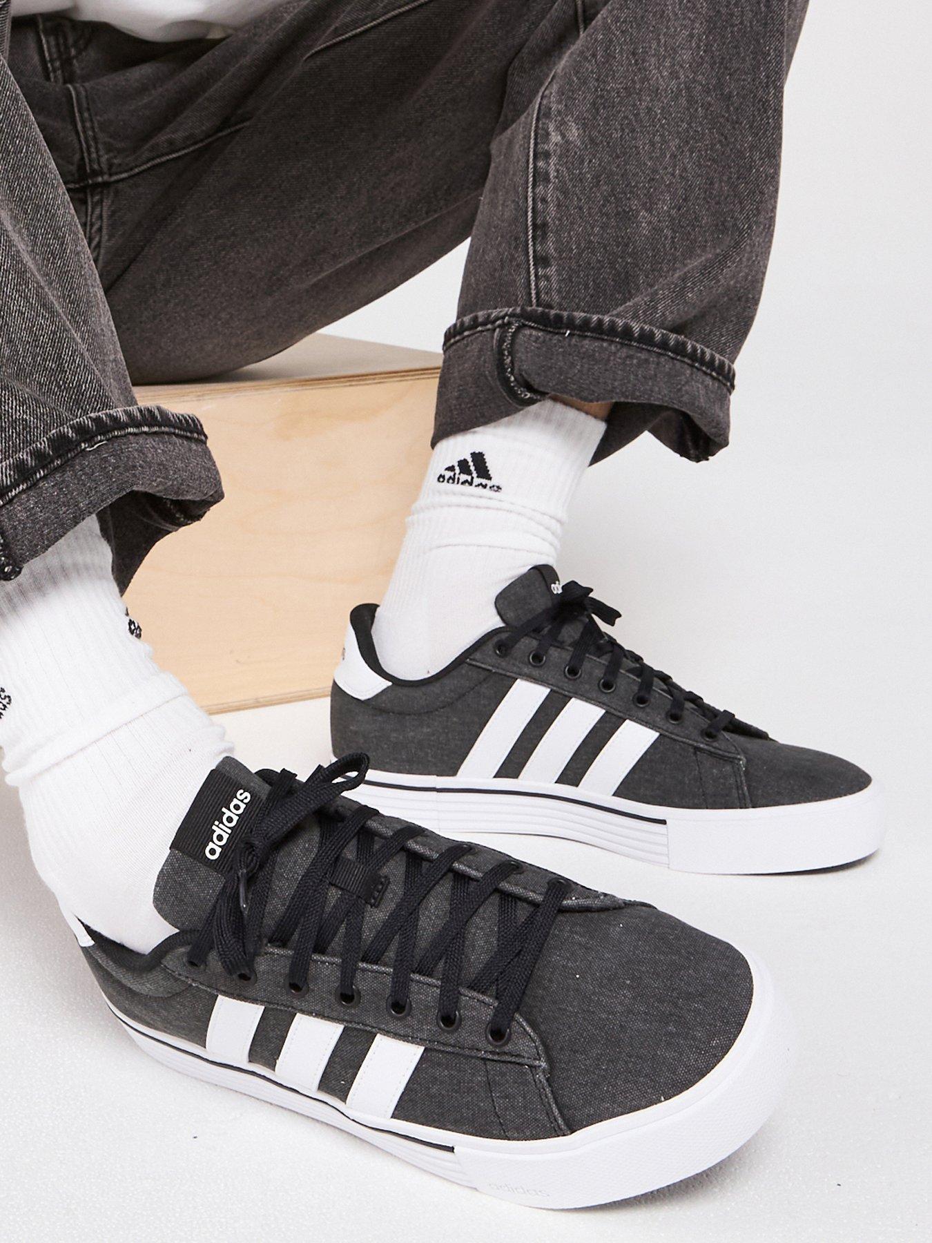  image of adidas-sportswear-mens-canvas-daily-40-trainers-blackwhite