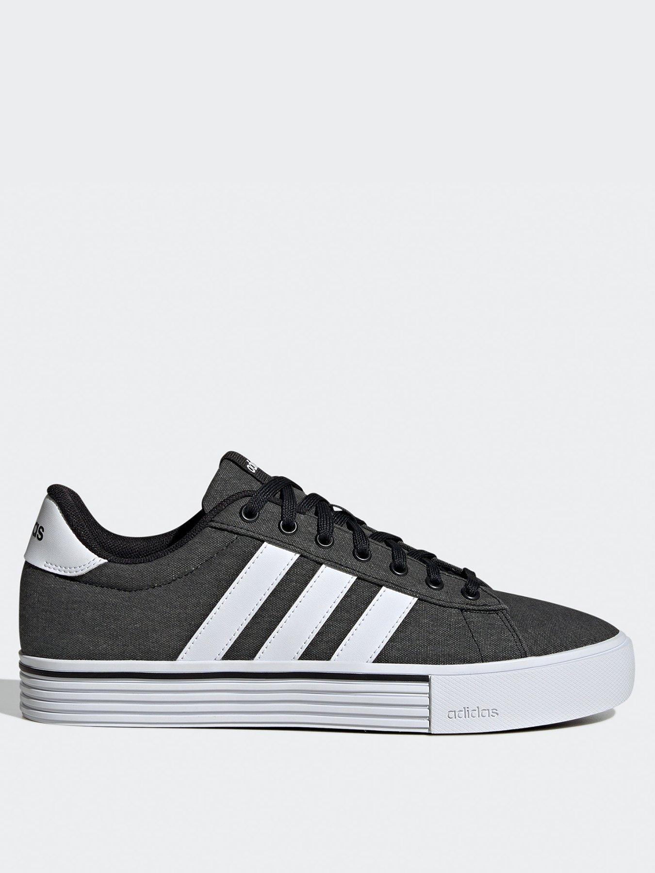 adidas Sportswear Men's Canvas Daily Trainers Black/White