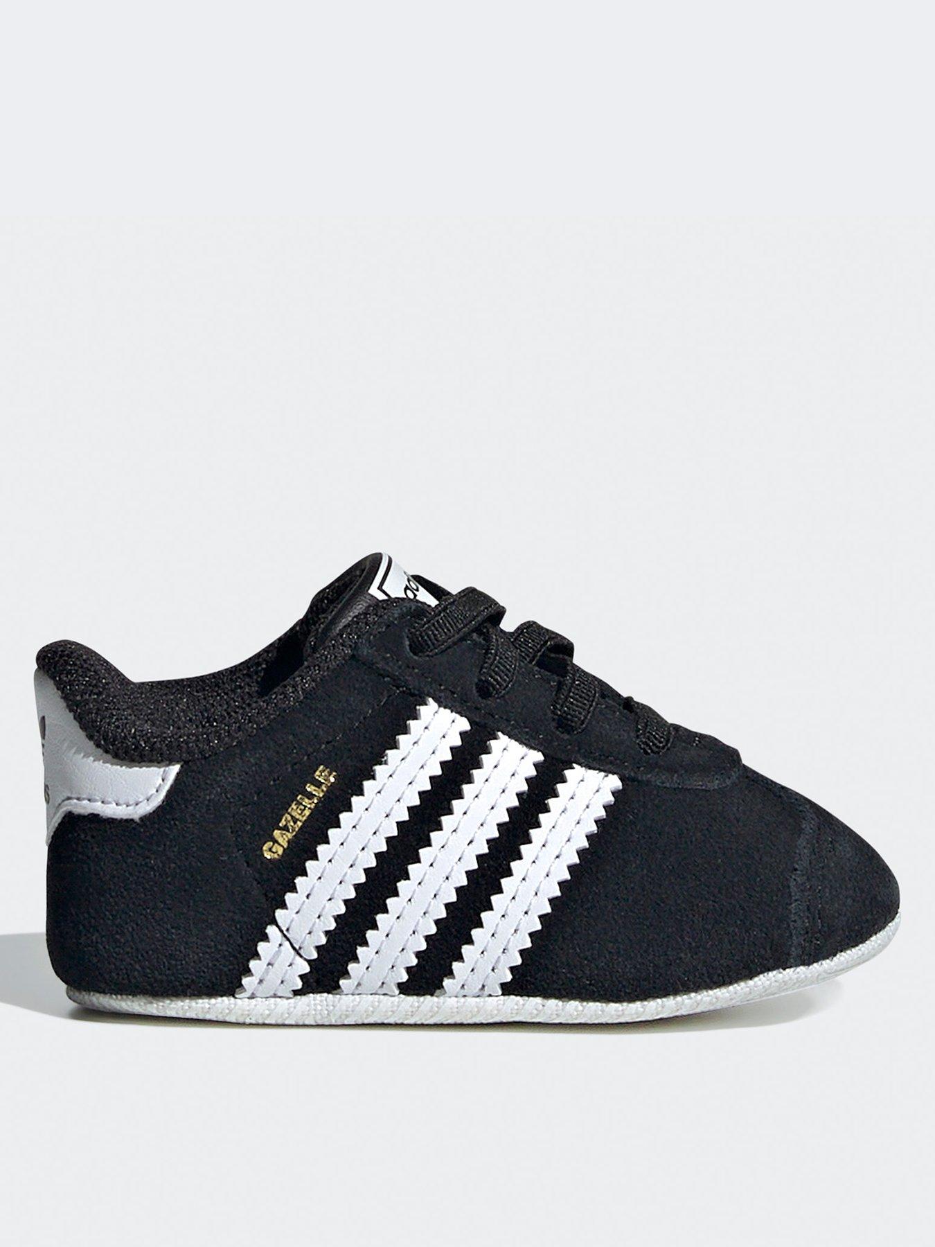  image of adidas-originals-baby-gazelle-crib-trainers-blackwhite