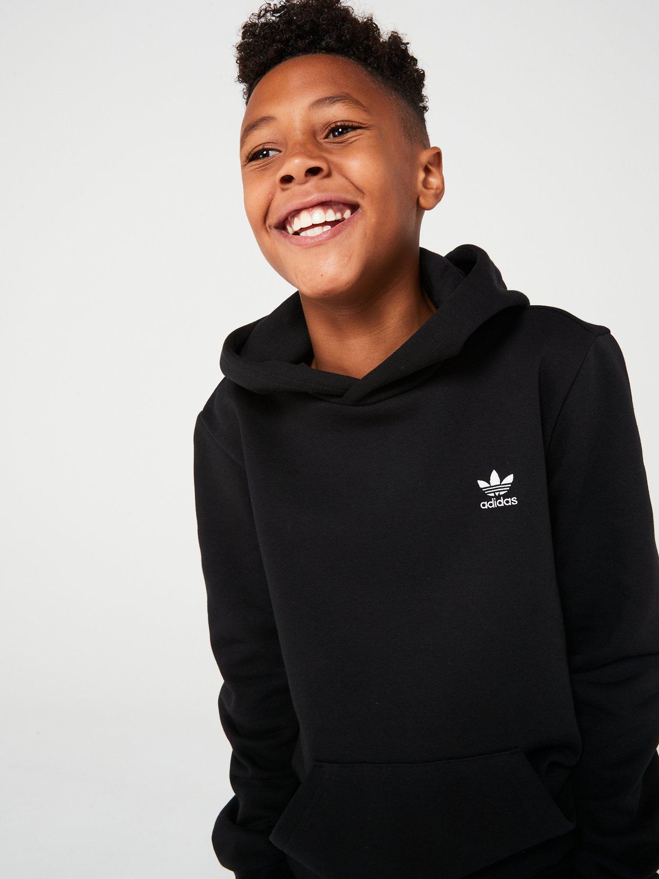  image of adidas-originals-older-unisex-overhead-hoodie-black