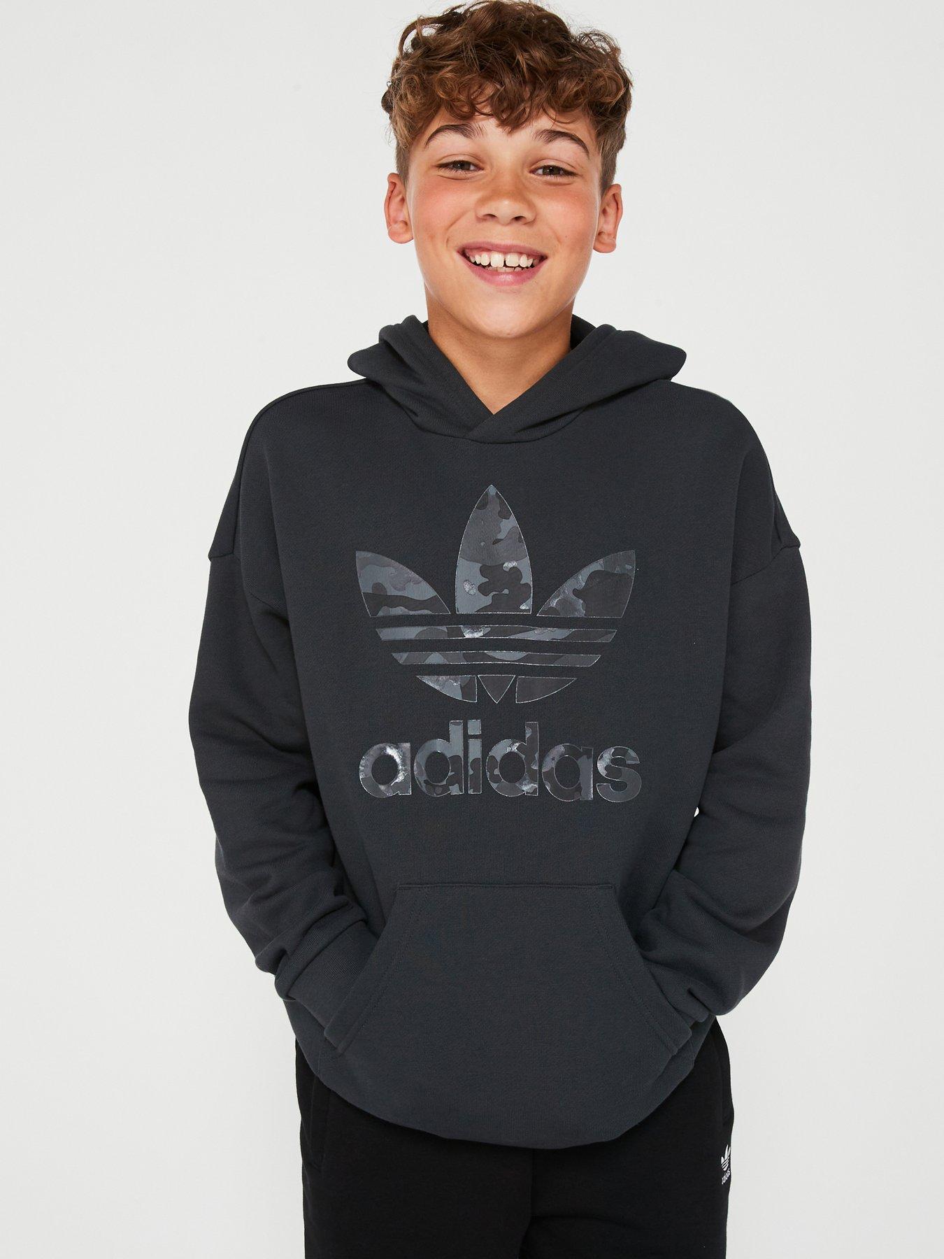Image 1 of 6 of adidas Originals Junior Kids Hoodie - Dark Grey