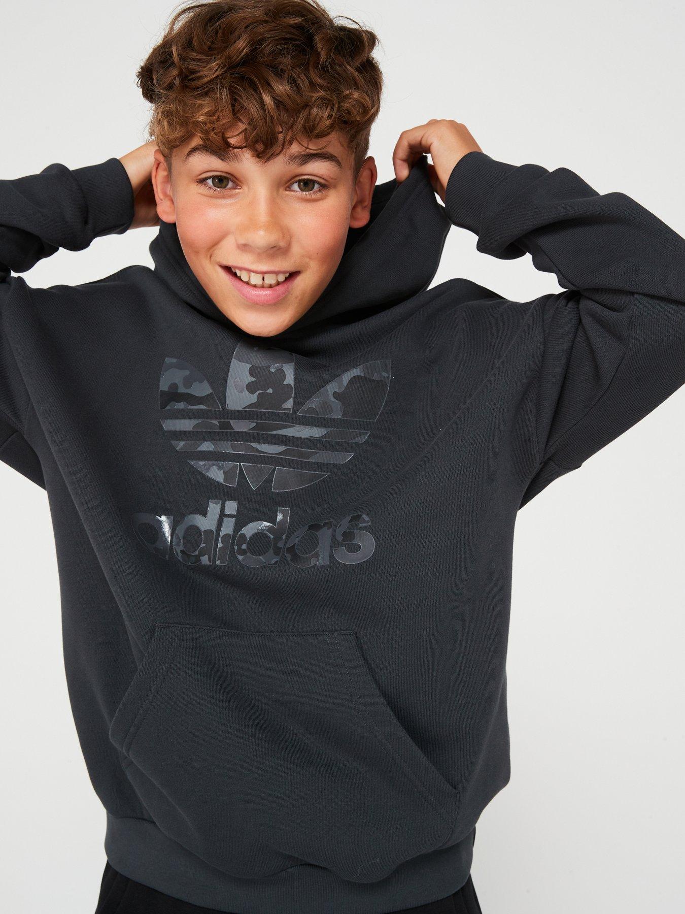 Image 4 of 6 of adidas Originals Junior Kids Hoodie - Dark Grey