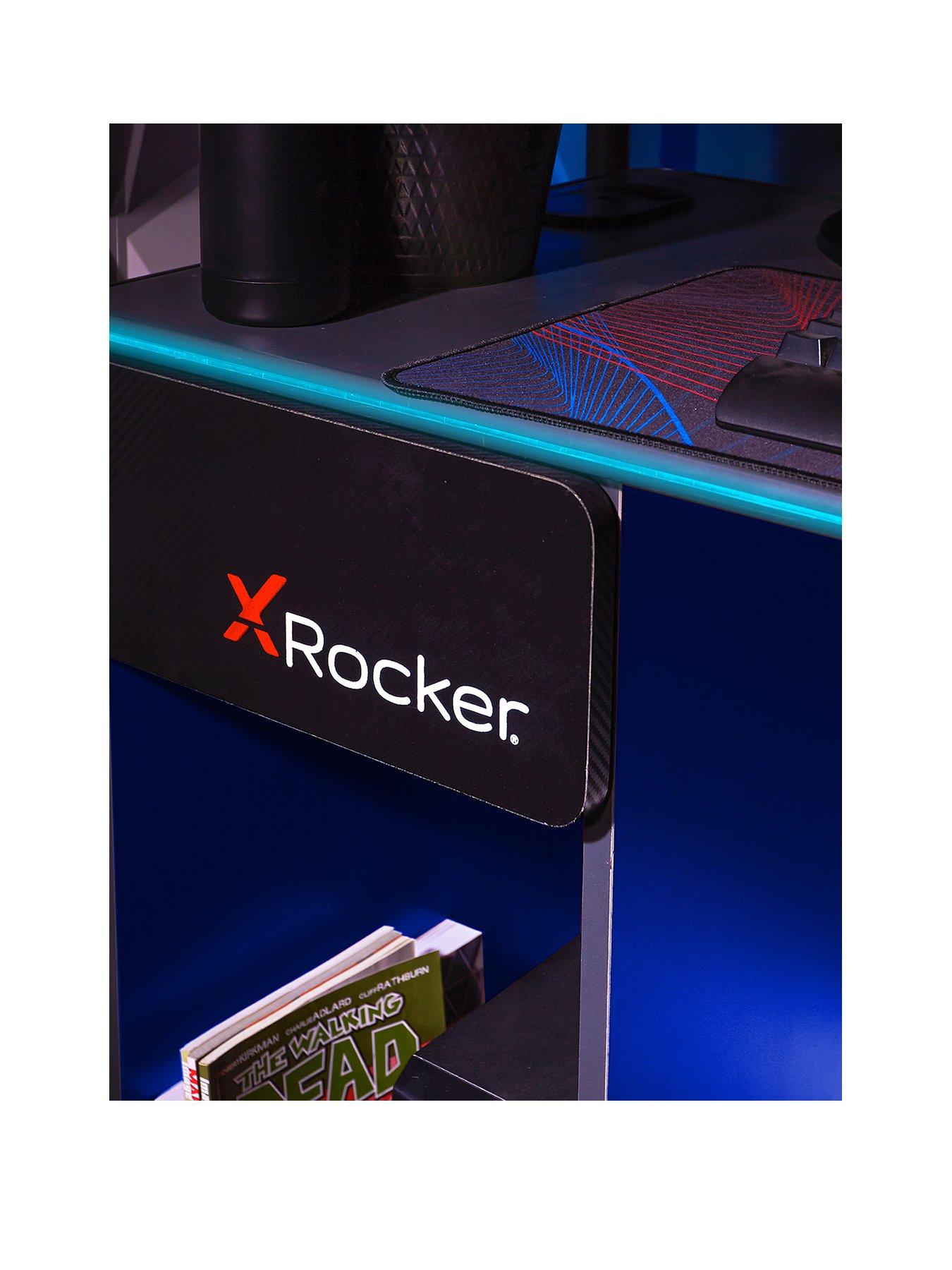  image of x-rocker-carbon-tek-gaming-desk-with-wireless-charging-and-neo-fiber-led-lights