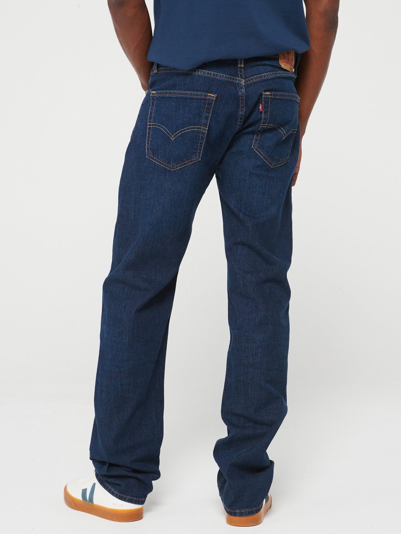Levi's 505 Regular Straight Fit Jeans Nail Loop Knot Dark Blue