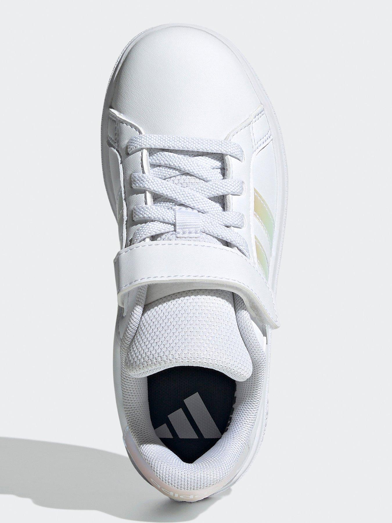 Image 4 of 7 of adidas Sportswear Kid's Grand Court 2.0 Elasticated Trainers - White/metallic