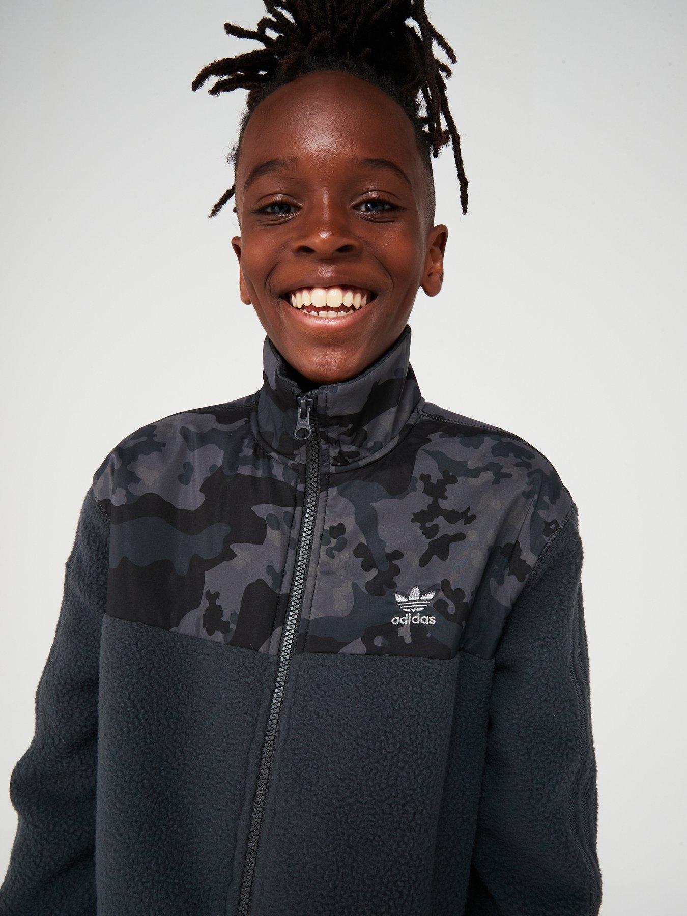 Image 4 of 6 of adidas Originals Junior Kids Fleece - Dark Grey
