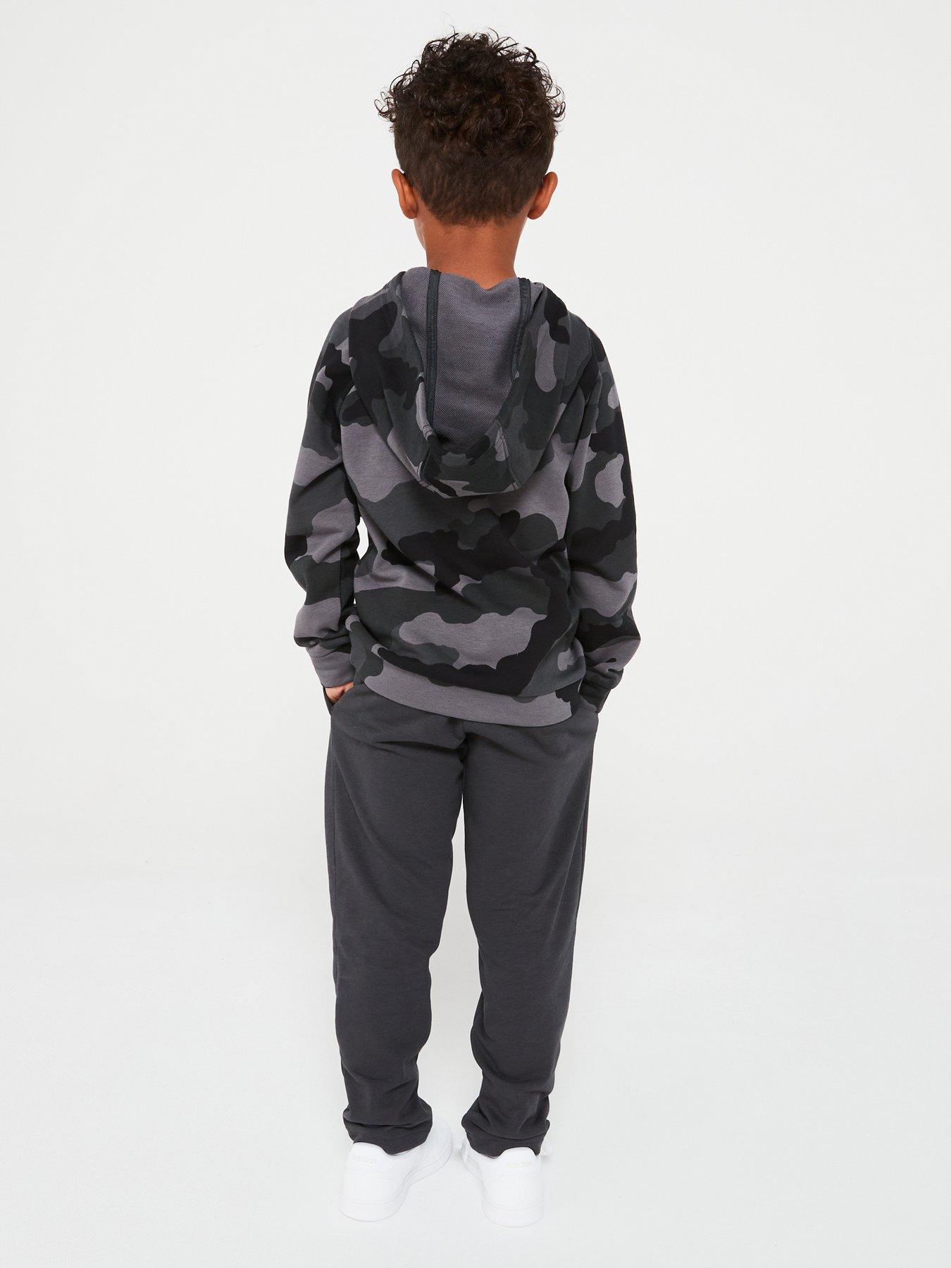 Younger Boys Essentials Camo Print Tracksuit Black