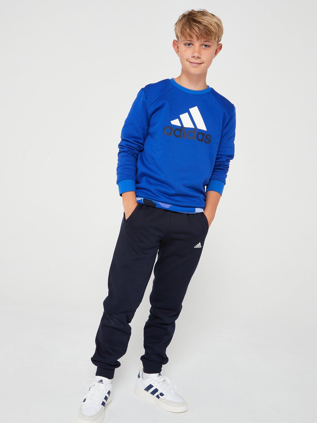 adidas Sportswear Junior Boys Essentials Tracksuit Black Green littlewoods